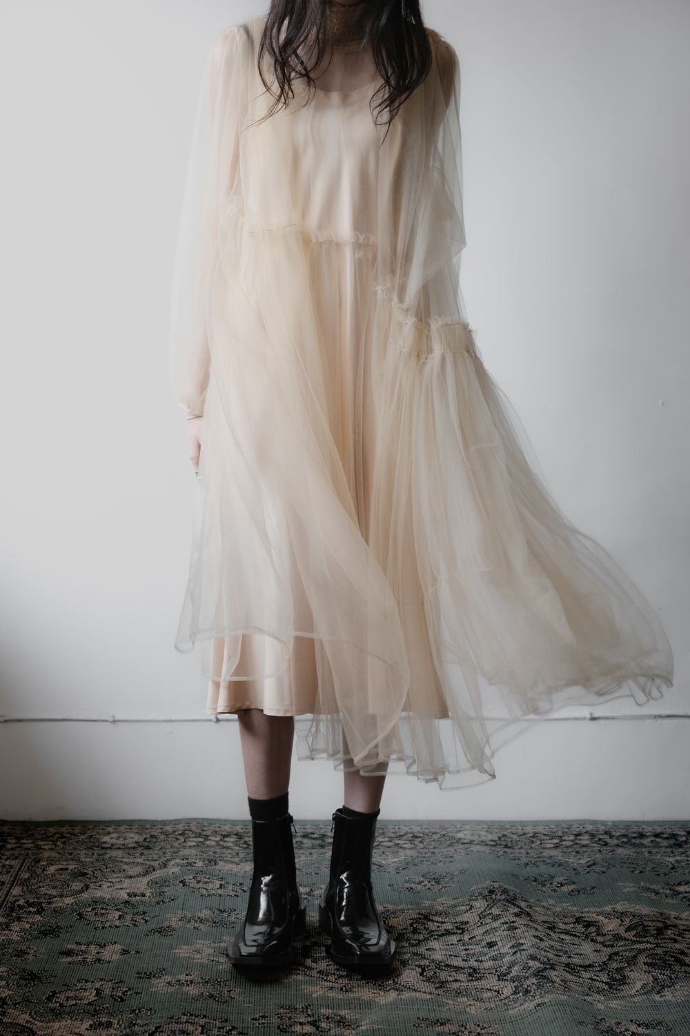 Japanese Brand Chika Kisada Tulle One Piece Dress Size ONE SIZE - 5 Thumbnail