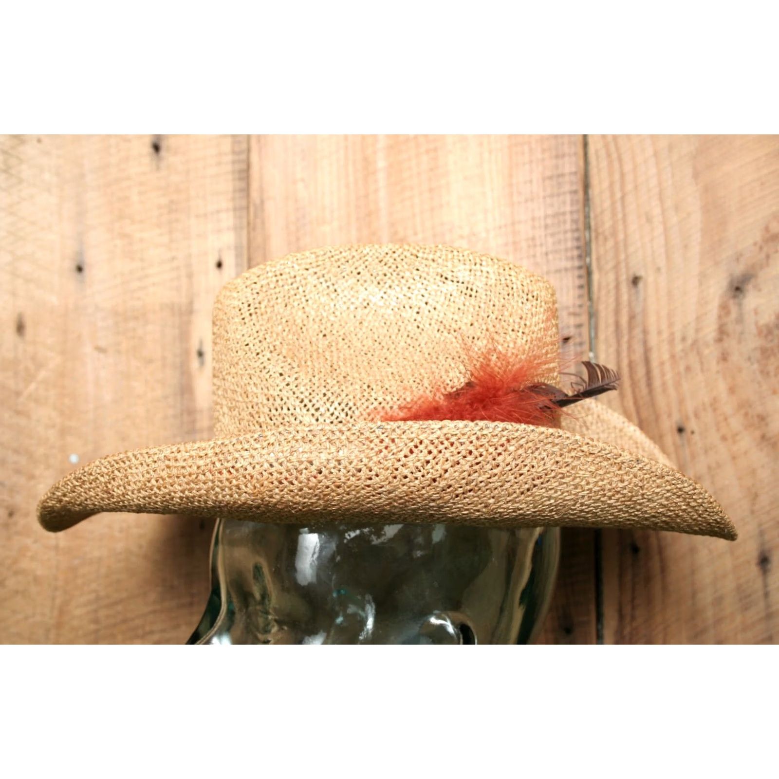 Vintage VINTAGE Resistol Stagecoach Self Conforming Straw Cowboy Hat XS Tan Men XS Cap Pit? (Note: corrected below) Size ONE SIZE - 2 Thumbnail