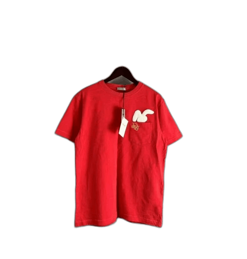 Dior Dior x Erl Red Rabbit Embroidered Short Sleeve-2506 Size US S / EU 44-46 / 1 - 1 Thumbnail