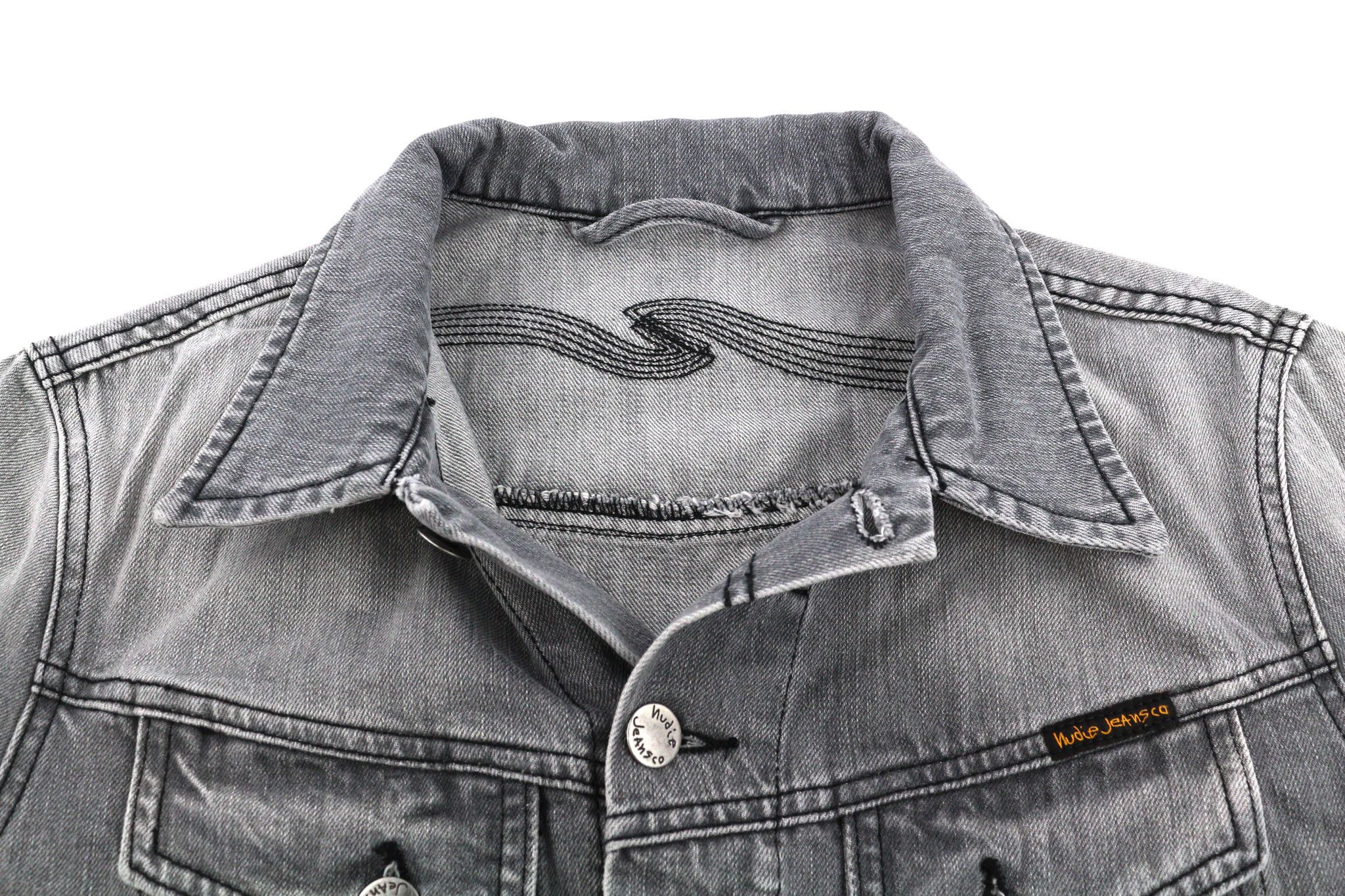 Nudie Jeans CONNY S Sunbleached Black Grey Jacket 81619 Size US S / EU 44-46 / 1 - 4 Thumbnail