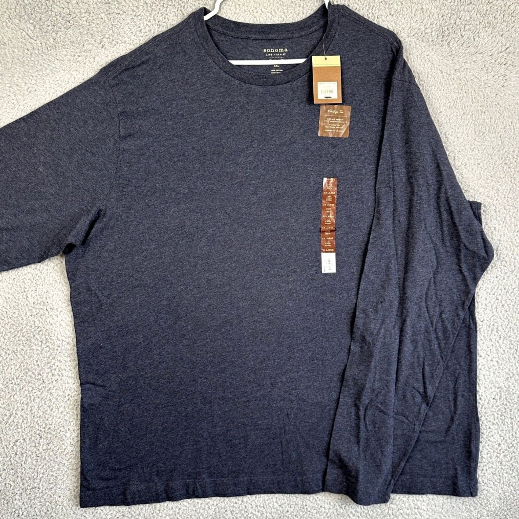 Alife VINTAGE Sonoma Life Style Tee Long Sleeve Shirt Mens 2XL Gray Lightweight Crew Neck Size US XXL / EU 58 / 5 - 2 Thumbnail