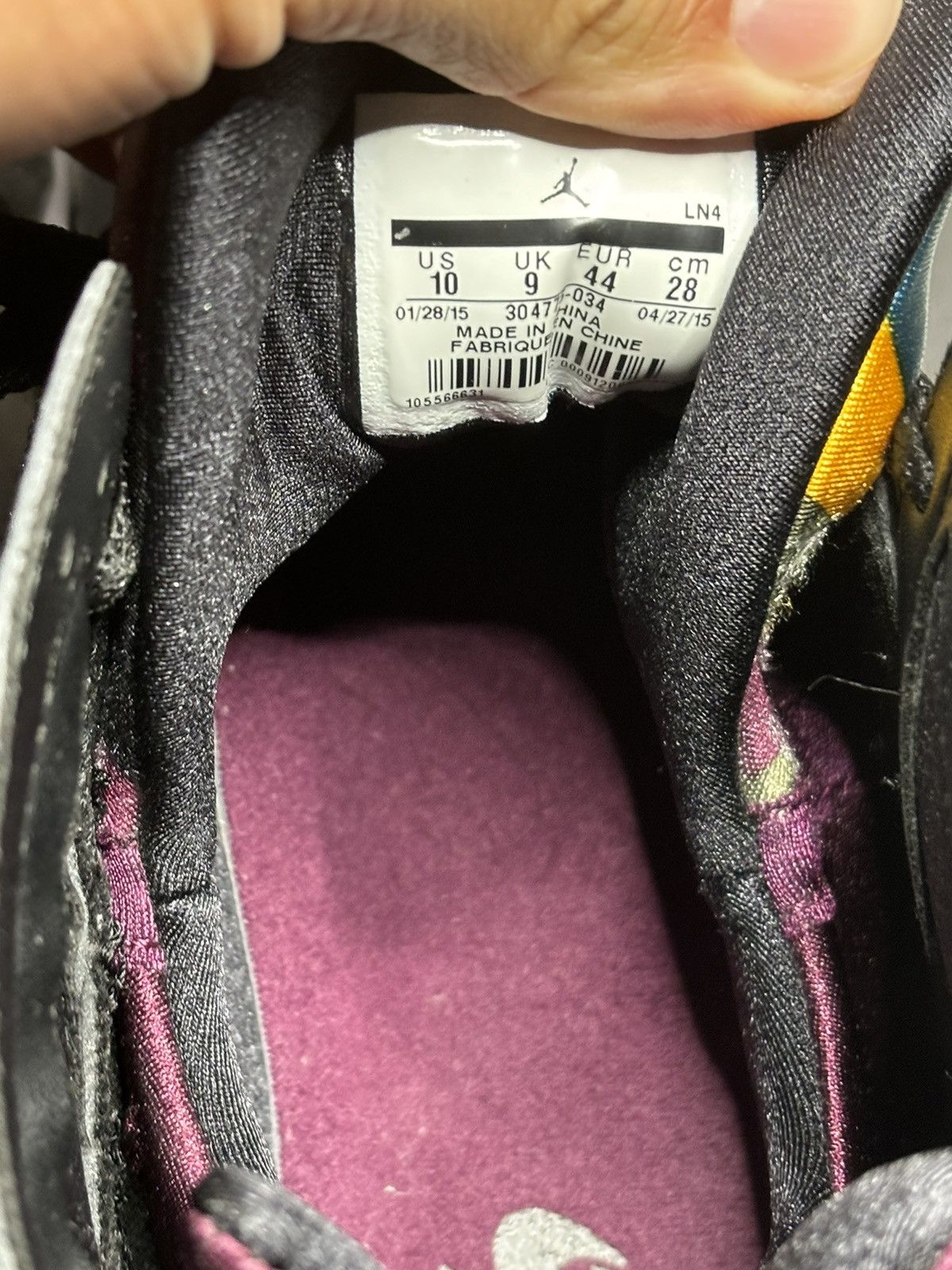 Jordan Brand Air Jordan 7 Retro 2015 Bordeaux 2015 Size US 10 / EU 43 - 6 Thumbnail
