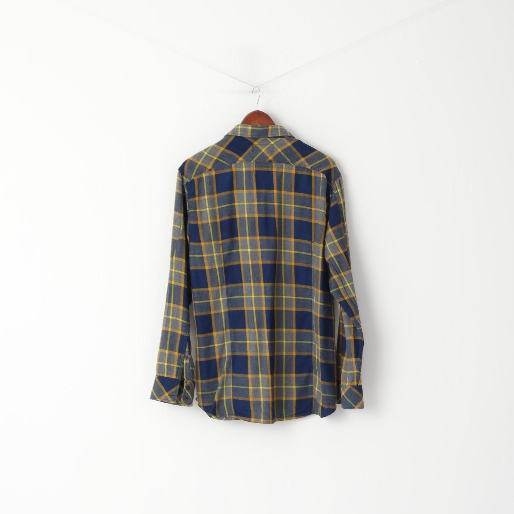 G-Star G-STAR RAW Men L Casual Shirt Navy Check 4902 Size US L / EU 52-54 / 3 - 7 Thumbnail