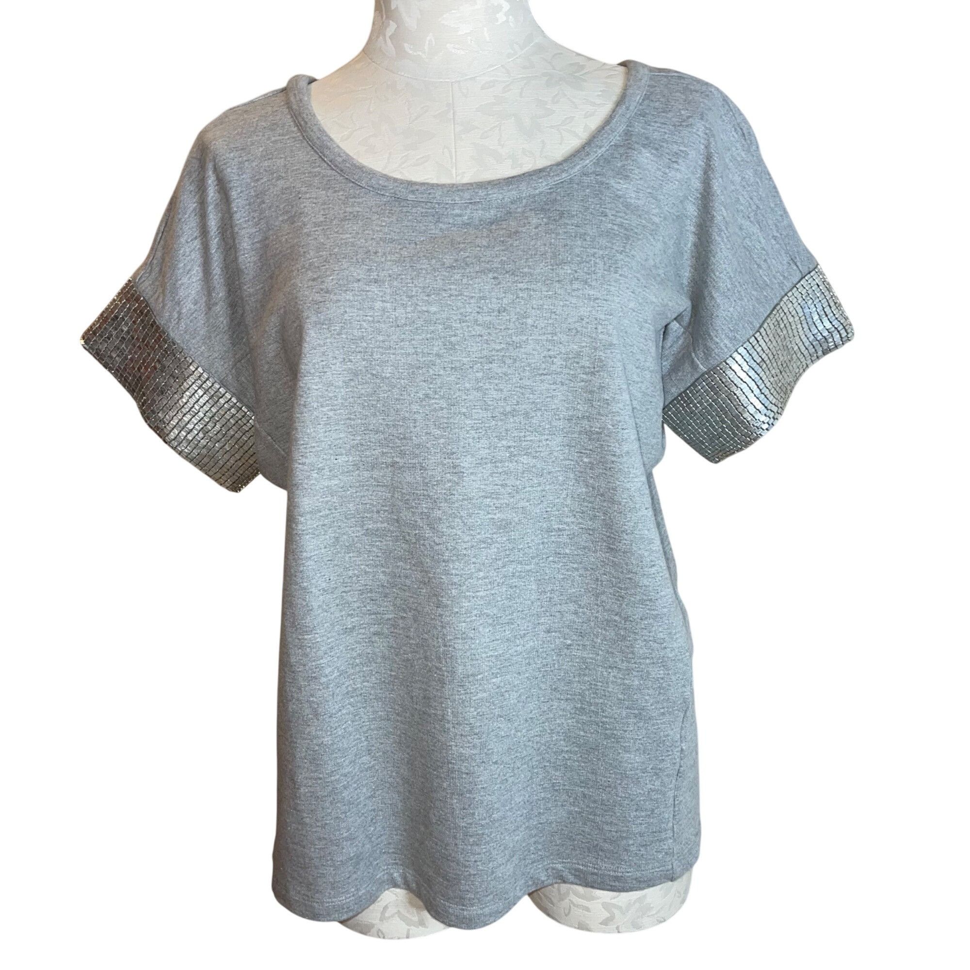 Other Gryphon Womens Top Size Large Gray Short Sleeve Size L / US 10 / IT 46 - 6 Thumbnail
