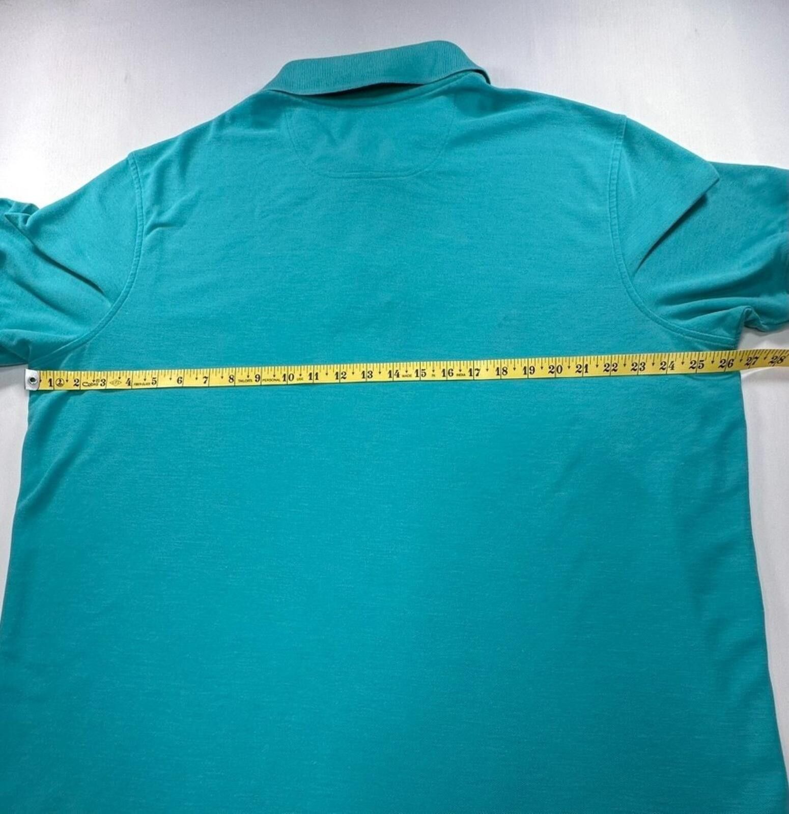 Croft & Barrow Croft Barrow 1/4 Button Polo Shirt Aqua Blue Mens 2XL Size US XXL / EU 58 / 5 - 4 Thumbnail