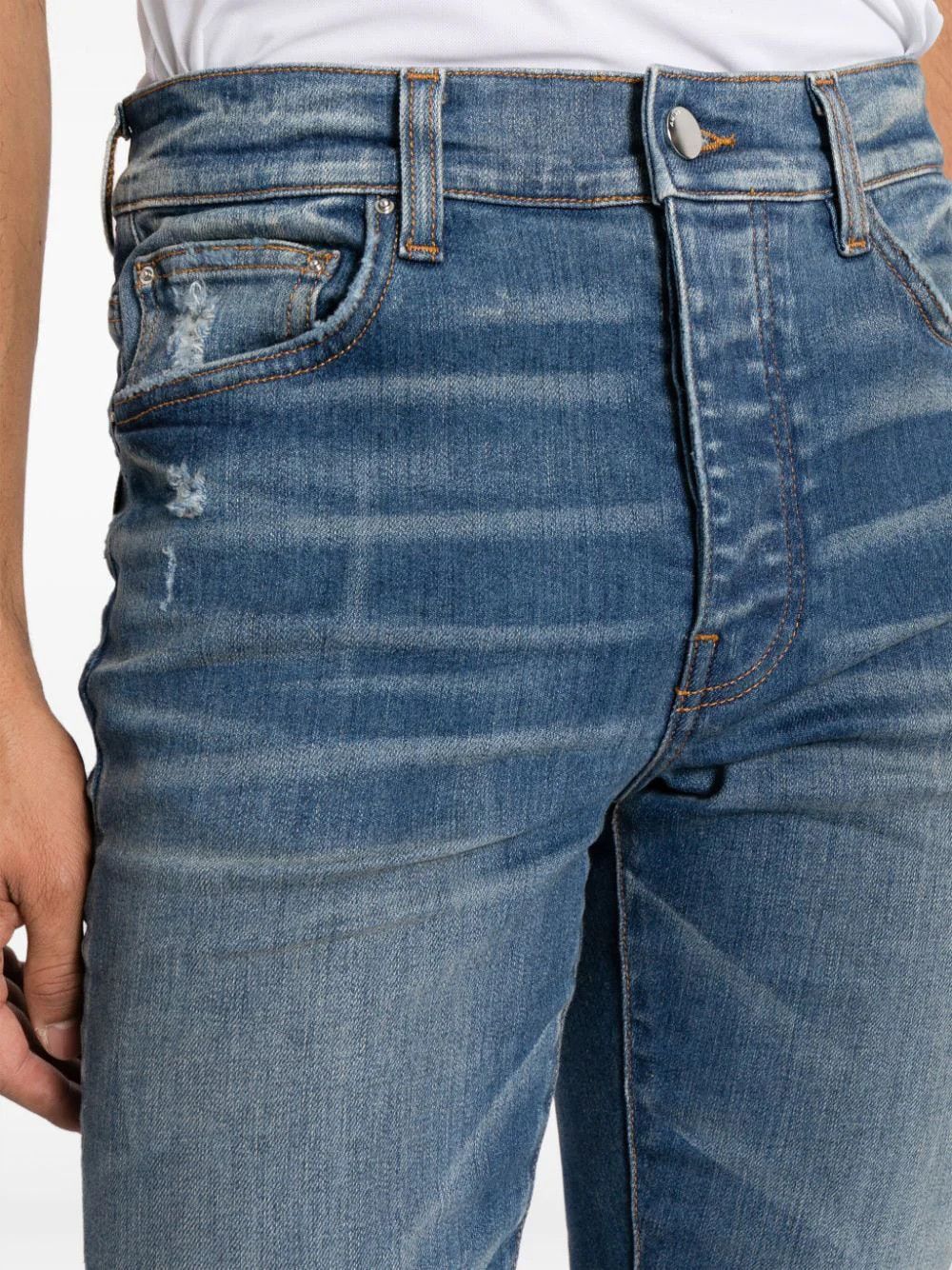 Amiri o1gr1nt0325 Stack Jeans in River Indigo Size US 34 / EU 50 - 5 Thumbnail