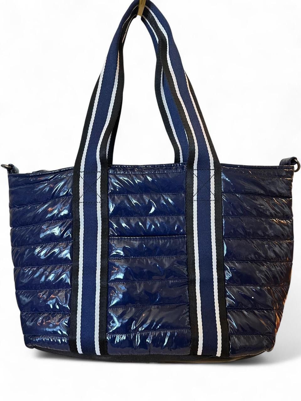 Other Think Royln Junior Jetset Wingman Tote – Glossy Navy Puffer Size ONE SIZE - 2 Thumbnail