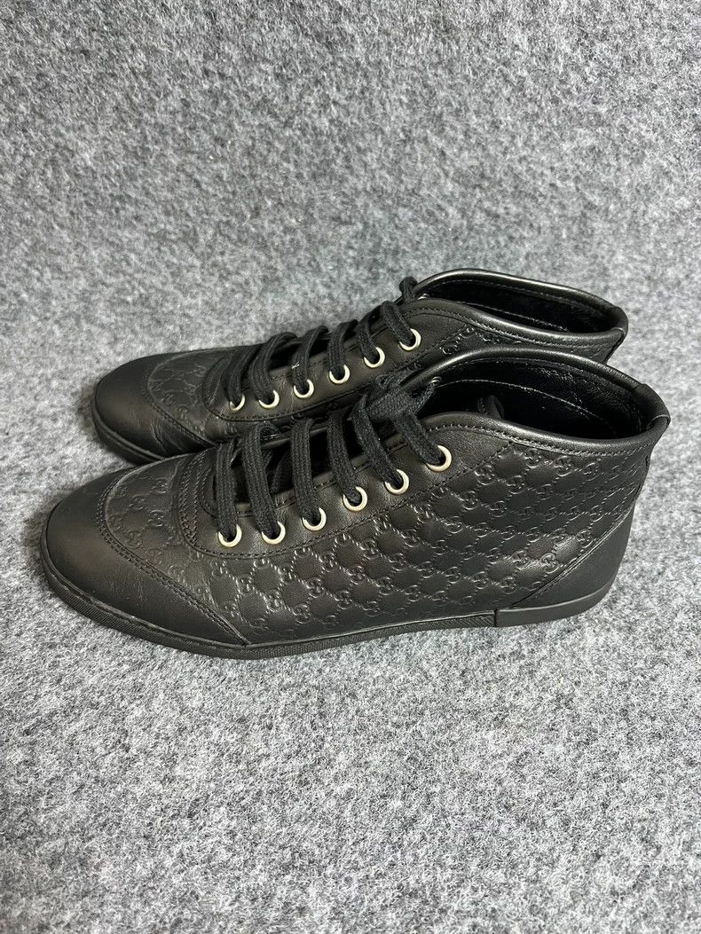 Gucci Gucci Quilted Leather High-Top Sneakers - dmc Size US 5 / EU 37 - 1 Thumbnail
