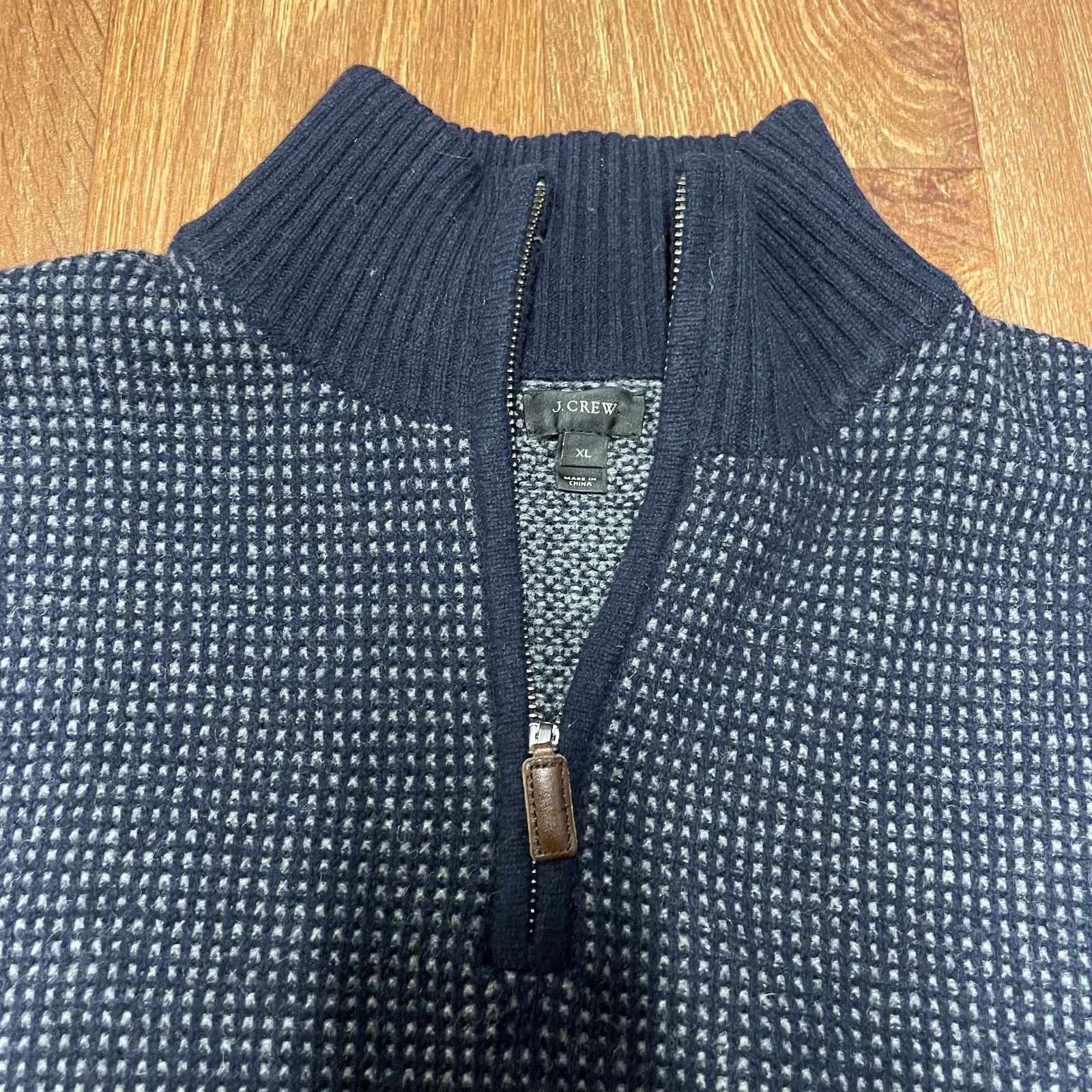 J.Crew J.Crew Lambswool Quarter Zip Pullover Sweater Blue XL Warm Size US XL / EU 56 / 4 - 5 Thumbnail