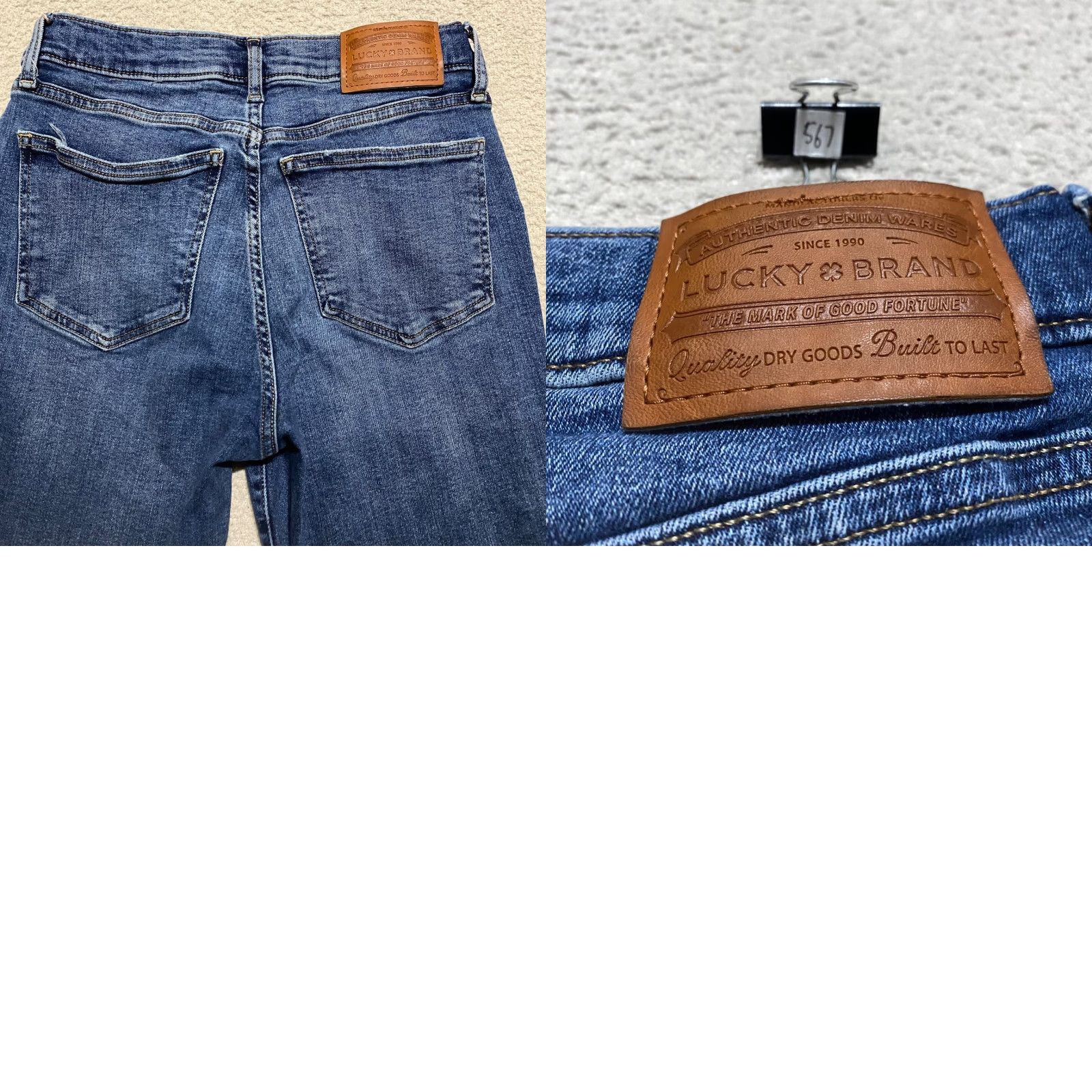 Lucky Brand Lucky Brand Jeans Women's 6 Blue Medium Wash Bridgette Skinny High Rise 5-Pocket Denim Stretch Regular Adult Womens Size 28" / US 6 / IT 42 - 9 Thumbnail