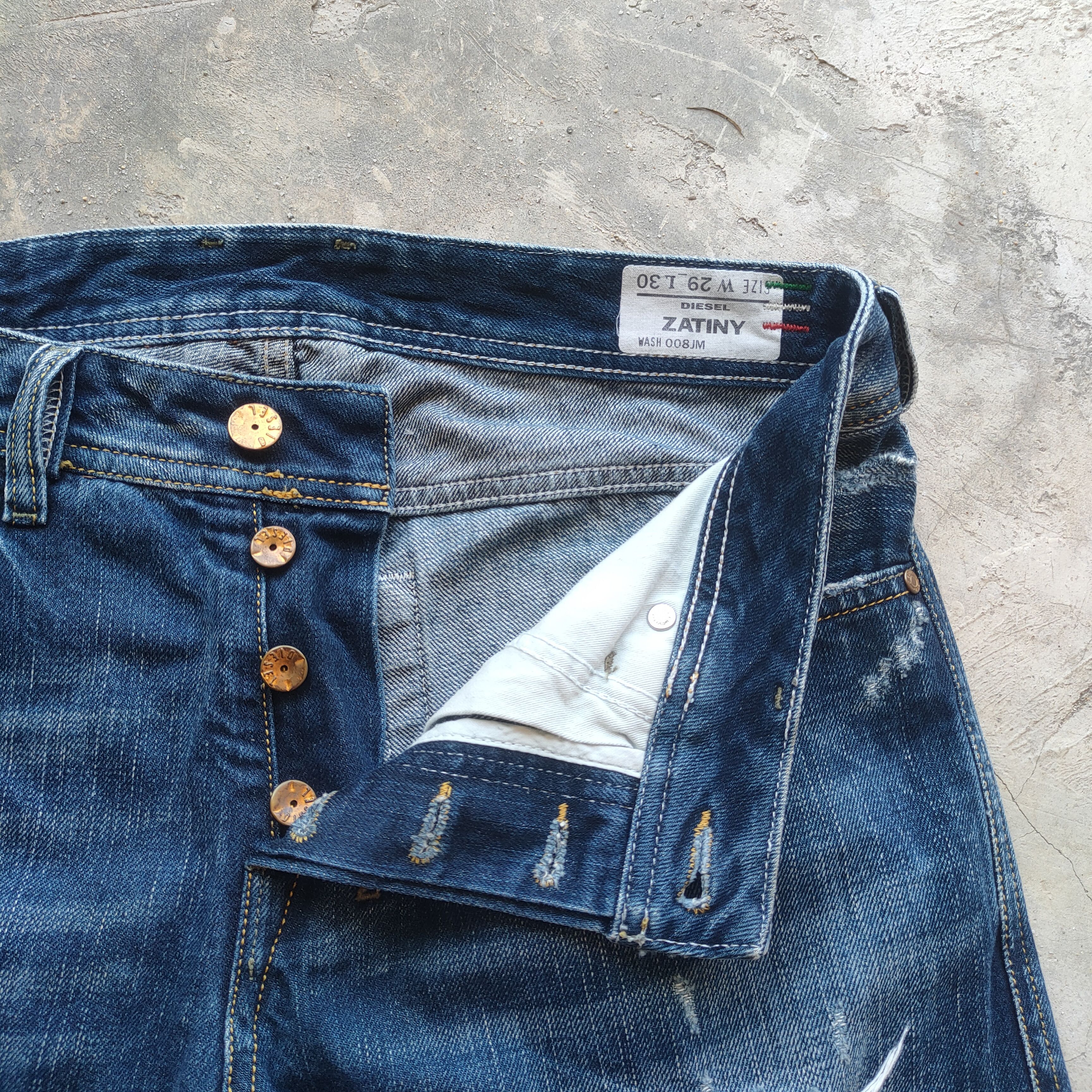 Diesel W30 VINTAGE DIESEL FLARE DISTRESSED JEAN PANTS Size US 30 / EU 46 - 7 Thumbnail