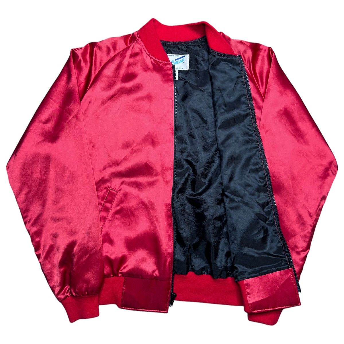 Chevrolet × Vintage 80s Chevrolet Corvette Embroidered Red Satin Bomber Jacket Size US L / EU 52-54 / 3 - 2 Thumbnail