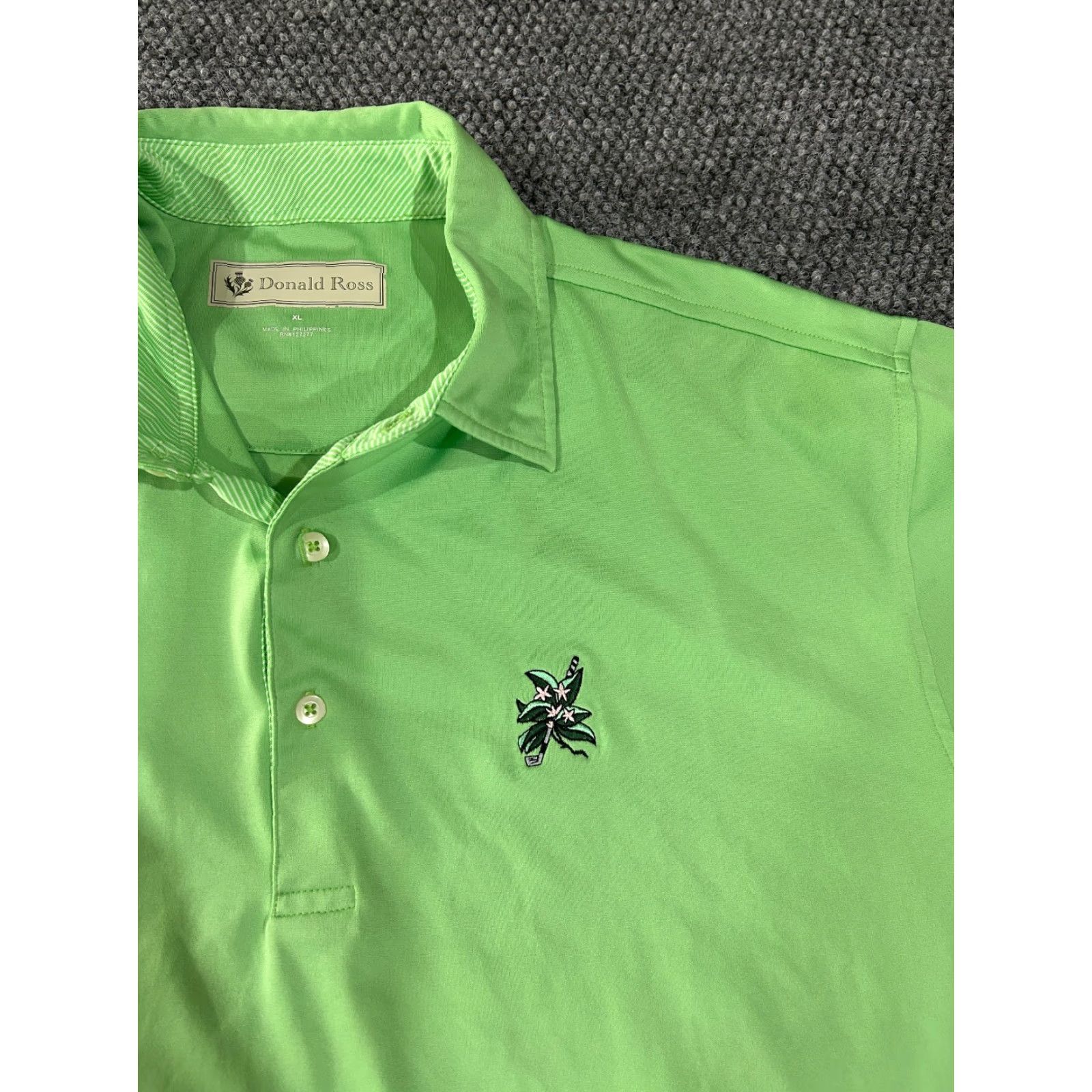 Vintage Donald Ross polo shirt Mens XL green golf performance Polo Short Sleeve Sport Shirt Size US XL / EU 56 / 4 - 2 Thumbnail