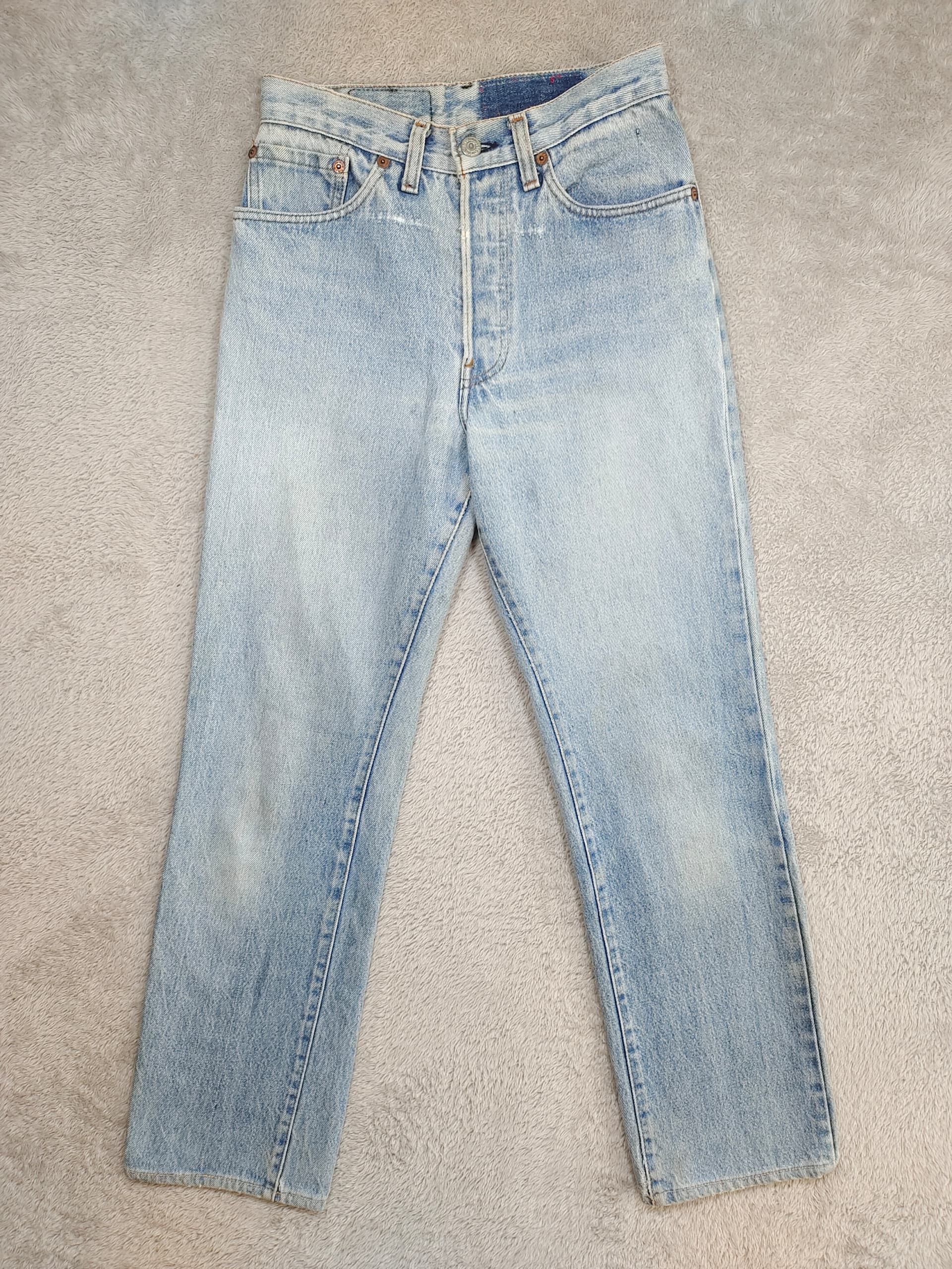Levi's Vintage 1980 Levi’s 501 Pre-Shrunk Light Wash Denim Jeans Size US 26 / EU 42 - 1 Thumbnail