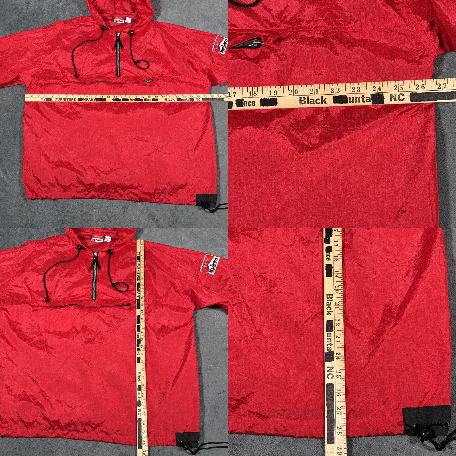 Marlboro VINTAGE Marlboro Unlimited Jacket Mens Large Red Anorak Hooded Windbreaker 90s Mens L Red Marlboro Unlimited 90s Vintage Jacket Size US L / EU 52-54 / 3 - 8 Thumbnail