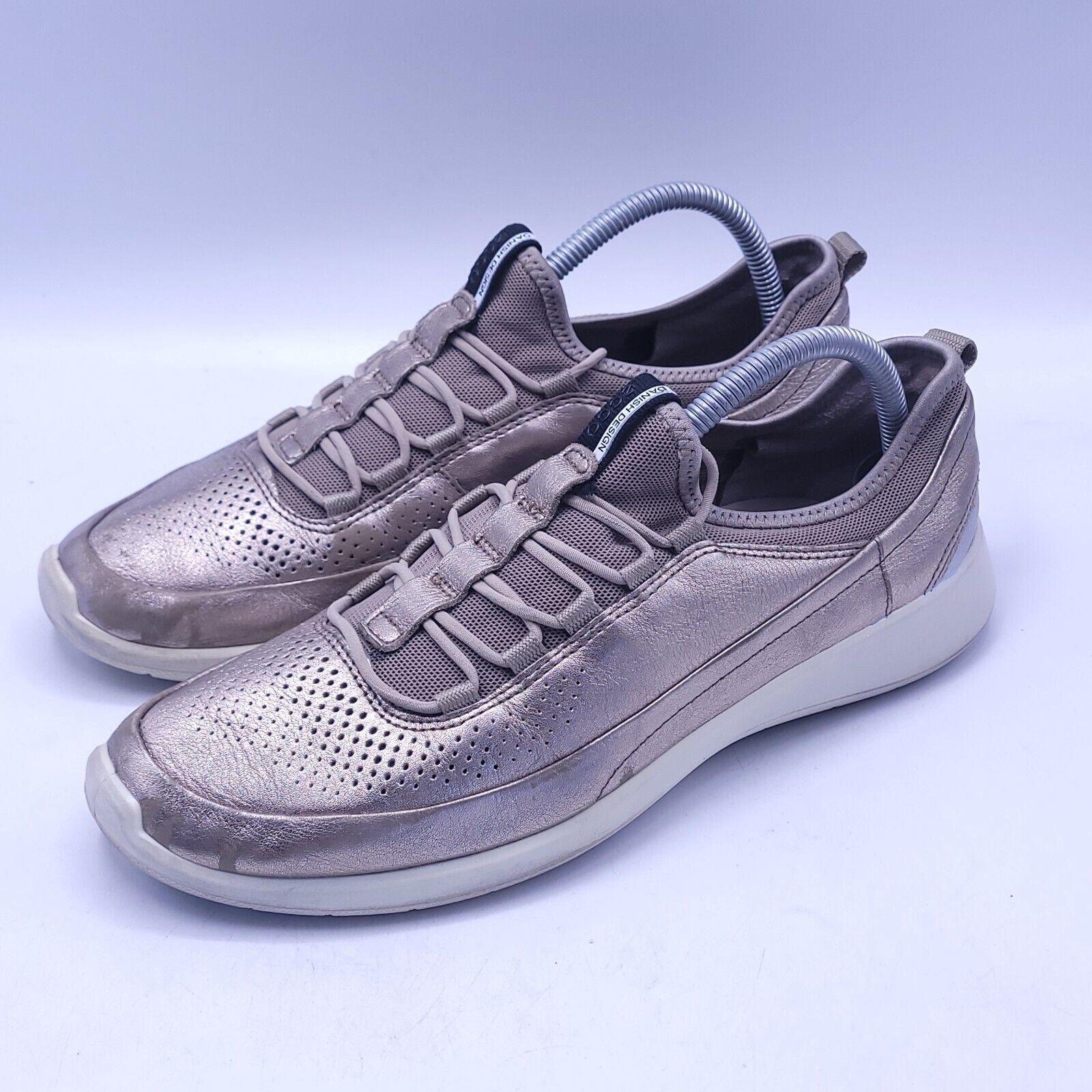 Ecco Ecco Outdoor Sneaker Shoe Womens Size 10.5 41 Silver White Size US 10.5 / IT 40.5 - 1 Thumbnail