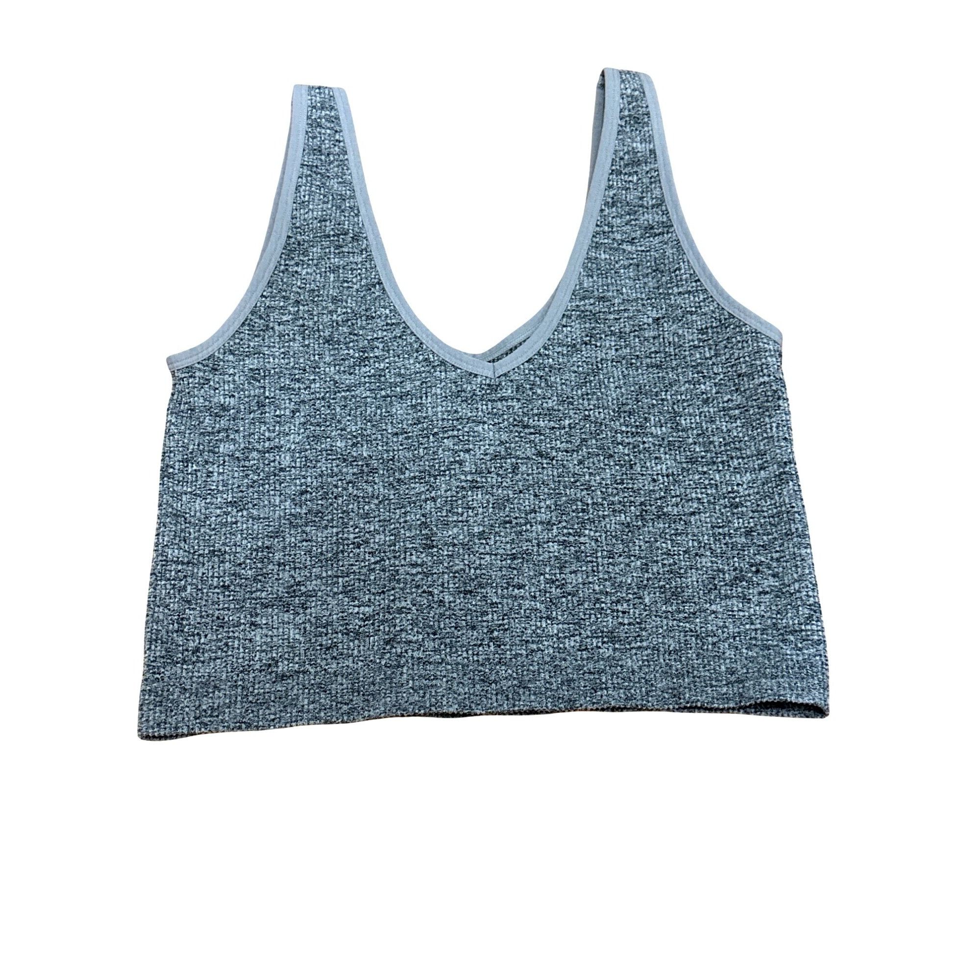 Other Colsie Gray Ribbed Knit Deep V Neck Cropped Tank Lounge Stre Size XL / US 12-14 / IT 48-50 - 8 Thumbnail