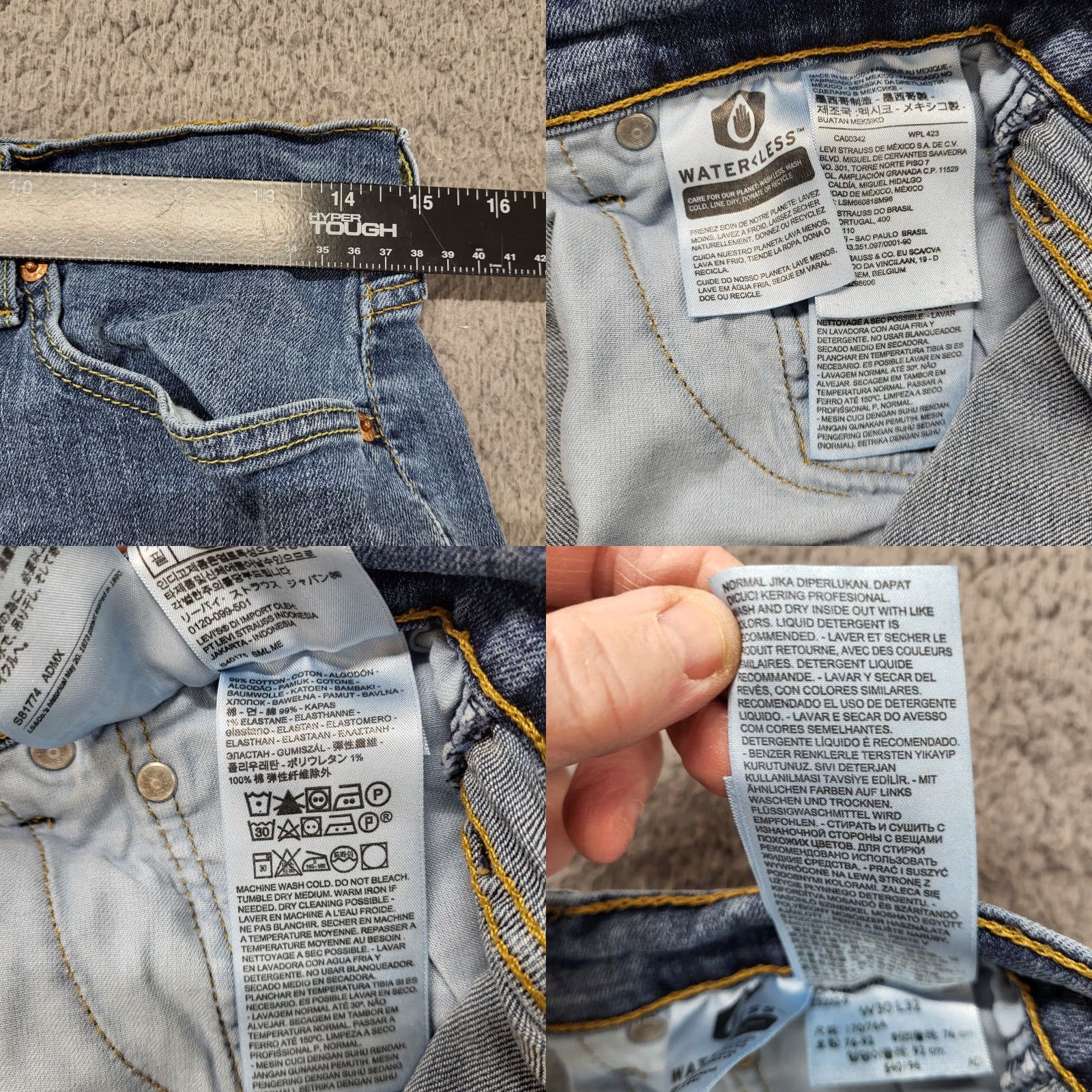Levi's Levi's 550 Jeans Mens 32x30 Blue Denim Light Stonewash Straight Regular 5-Pocket Belt Loops Casual Streetwear Cowboy Hip Hop Retro 90s USA Size US 32 / EU 48 - 8 Thumbnail