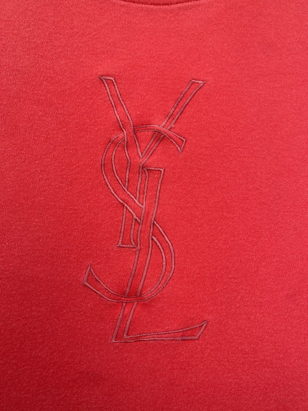 Yves Saint Laurent Rare Vintage Yves Saint Laurent YSL Embroidered Logo Tshirt Size US L / EU 52-54 / 3 - 10 Thumbnail