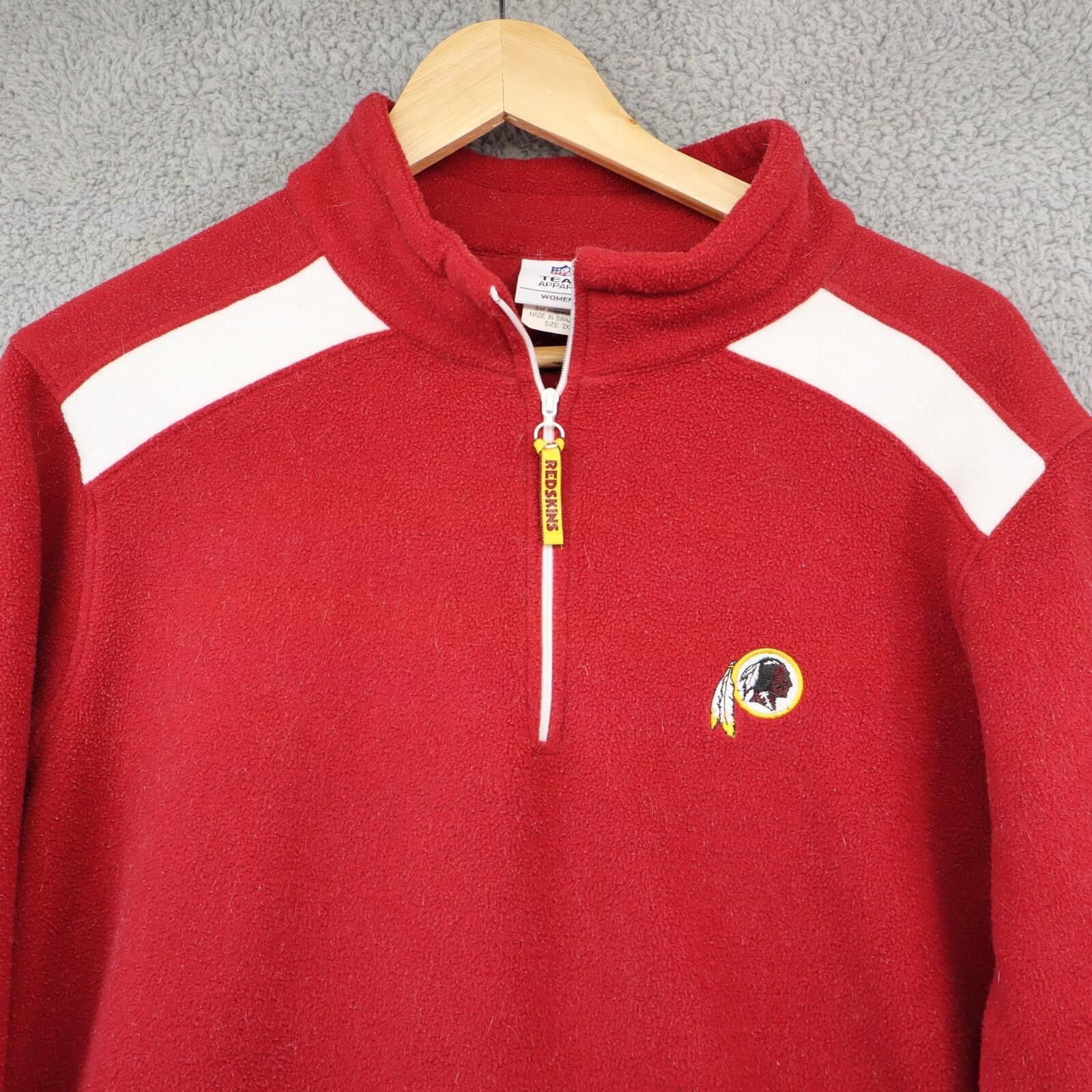 Other Washington Redskins 1/4 Zip Fleece Pullover Womens 2x Maroon Size ONE SIZE - 2 Thumbnail