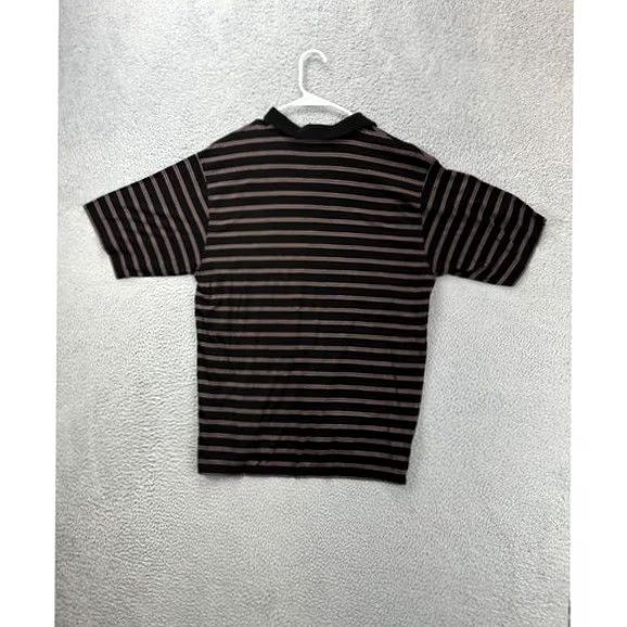 Vintage Clubhouse Collection Shirt Mens Large Black Striped Polo Golf Rugby Short Sleeve Mens L Size US L / EU 52-54 / 3 - 2 Thumbnail