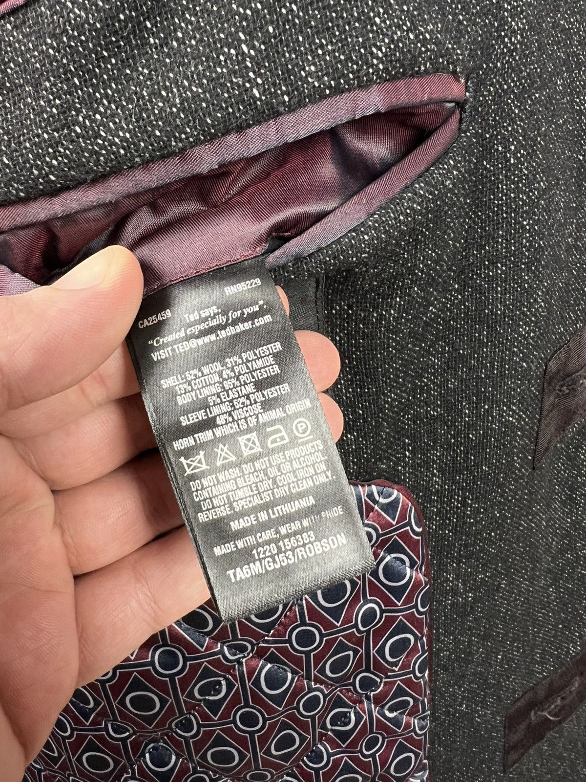 Ted Baker Ted Baker men’s coat jacket wool basic London Size US L / EU 52-54 / 3 - 8 Thumbnail