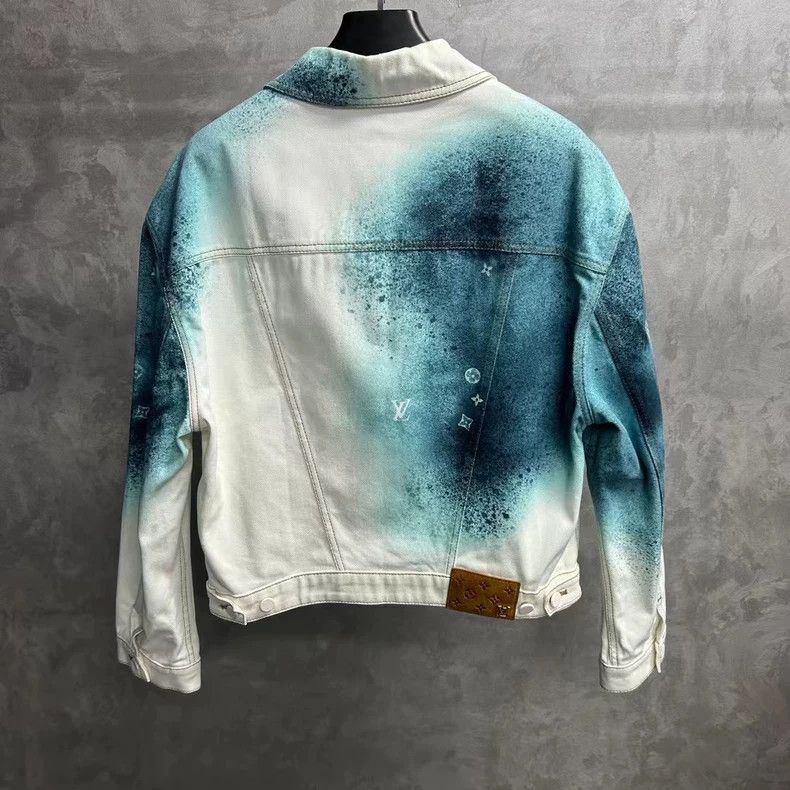 Louis Vuitton louis vuitton White and green rendered printed logo denim j Size US S / EU 44-46 / 1 - 2 Thumbnail