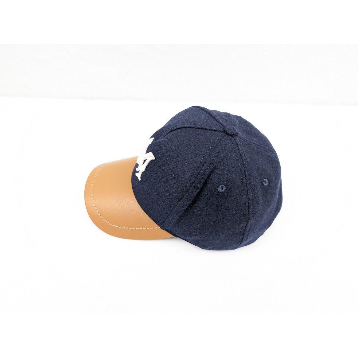 Amiri o1rshd1 Size: OS / Wool/Leather MA Hat / Cap in Navy Size ONE SIZE - 7 Thumbnail