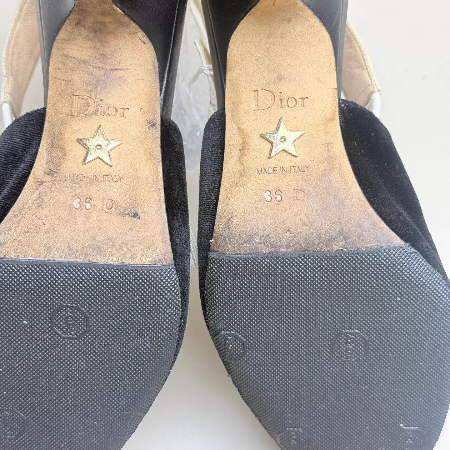 Dior Dior B&W Logo Embroidered Kitten Heel 36 95 New Size US 5.5 / IT 35.5 - 7 Thumbnail