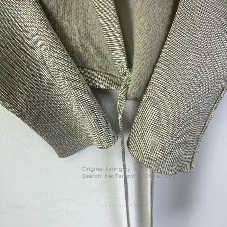 Hermes Hermes Gray cross-laced hollowed-out knitted top Size XXS / US 00 / IT 34 - 5 Thumbnail