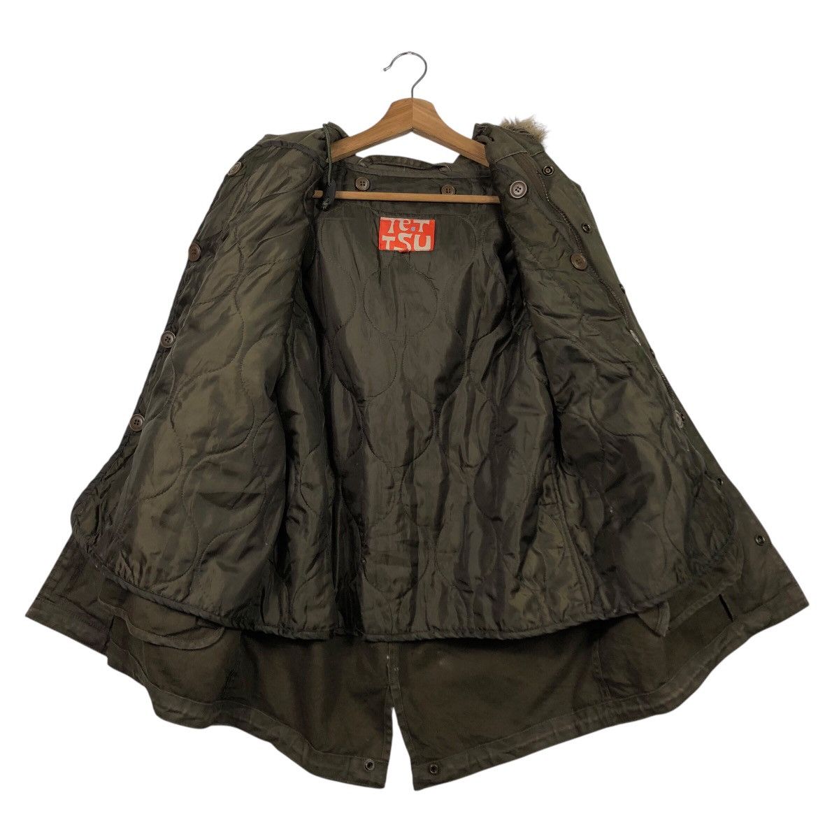 Japanese Brand TETSU Olive Military Oversized Parka / Deep Mods Shape Size US M / EU 48-50 / 2 - 15 Thumbnail