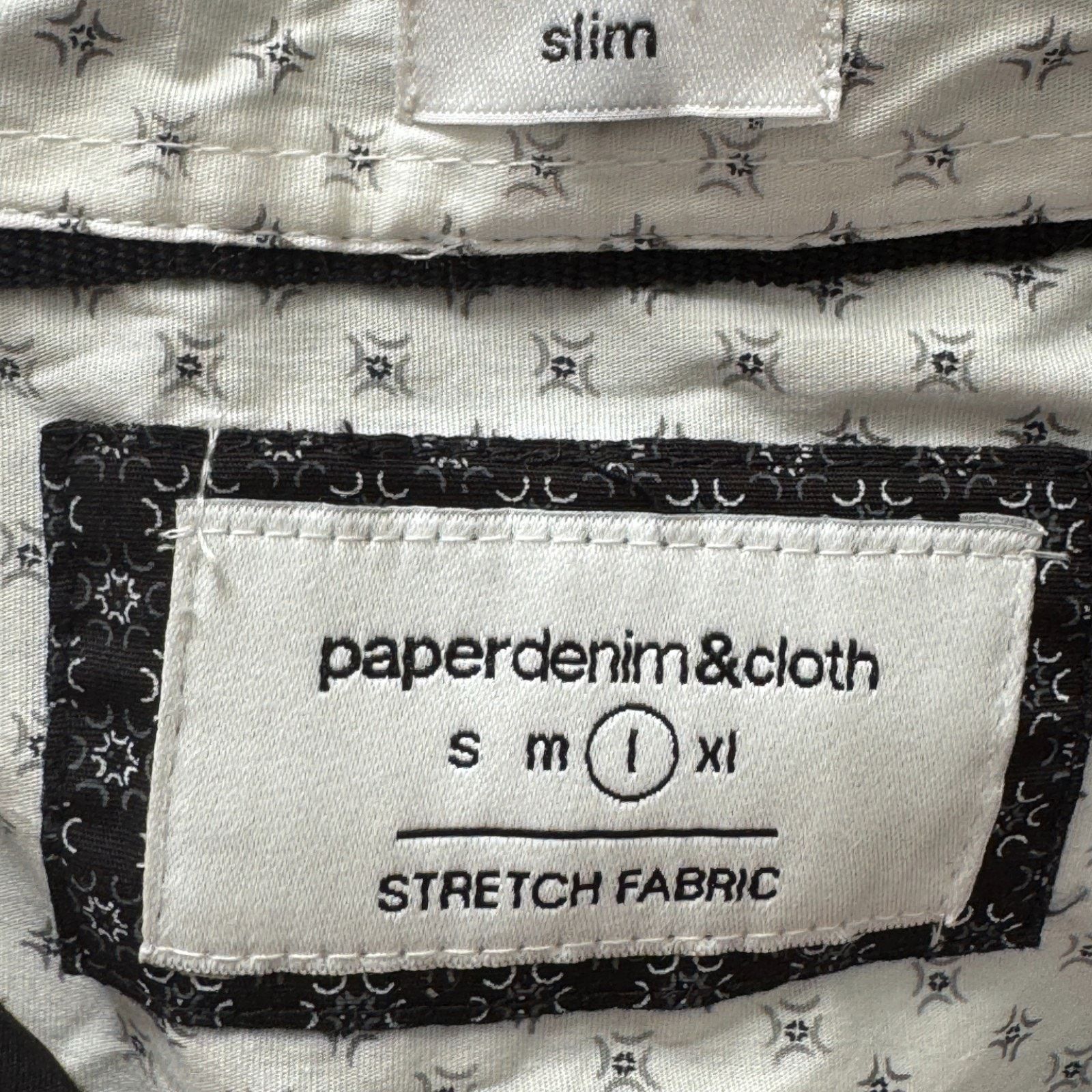Paper Denim & Cloth Paperdenim & Cloth Slim Fit Shirt XL Black White Geometric Size US L / EU 52-54 / 3 - 12 Thumbnail