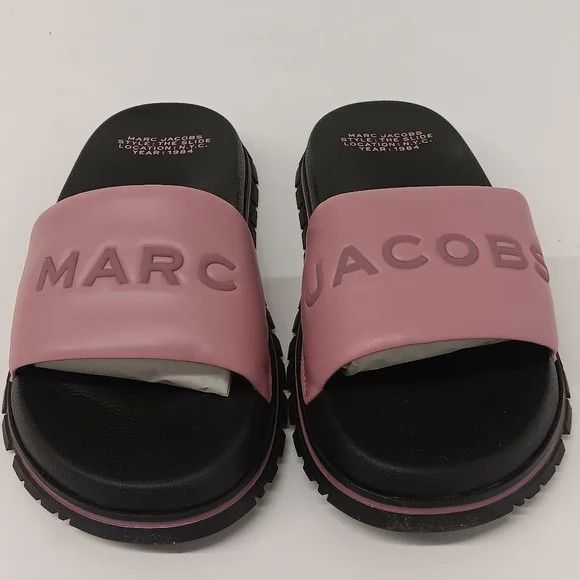 Marc Jacobs Leather The Slide In Lilas Purple - EU36