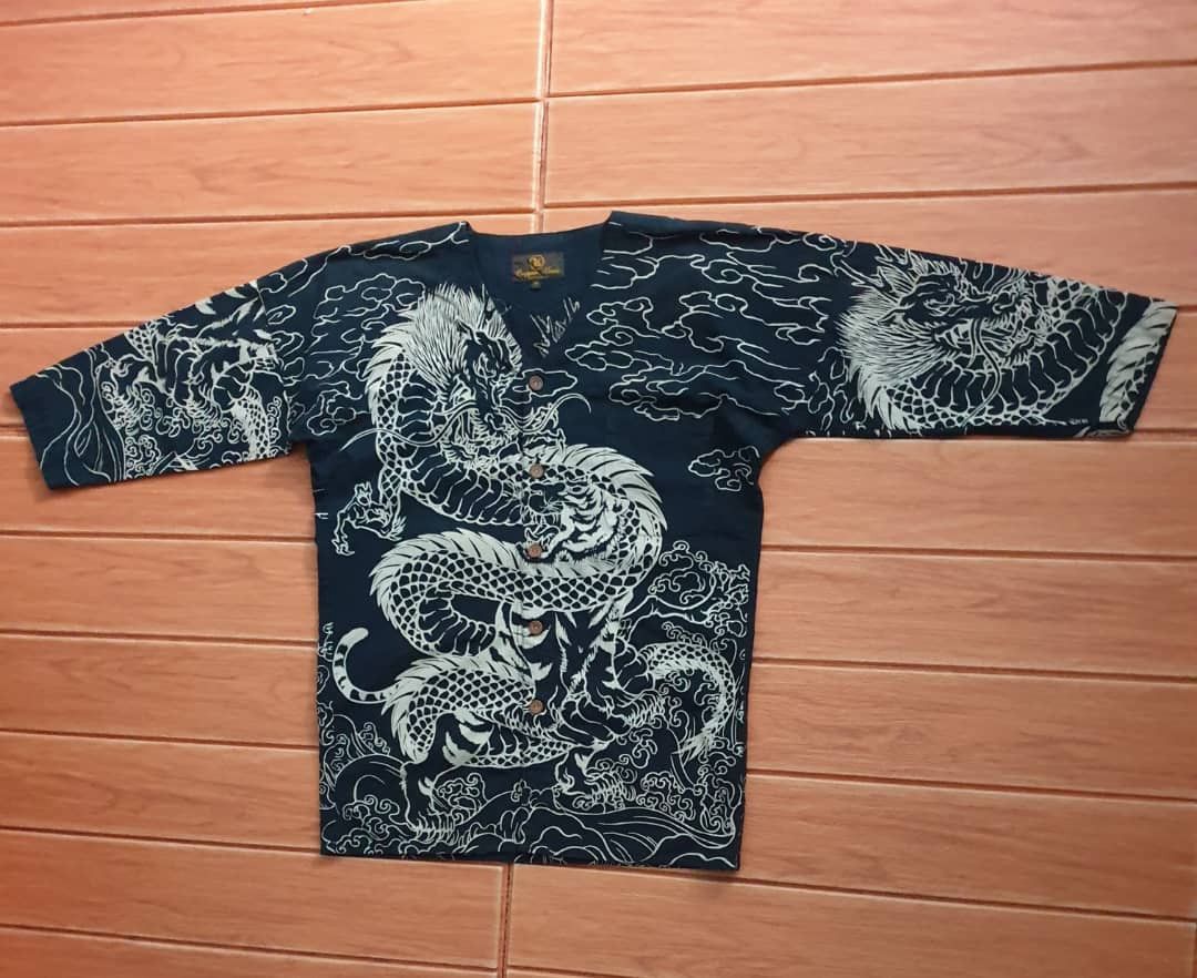 Japanese Brand 💥Cropped head monogram dragon yakuza longsleeve shirt Size US M / EU 48-50 / 2 - 11 Thumbnail