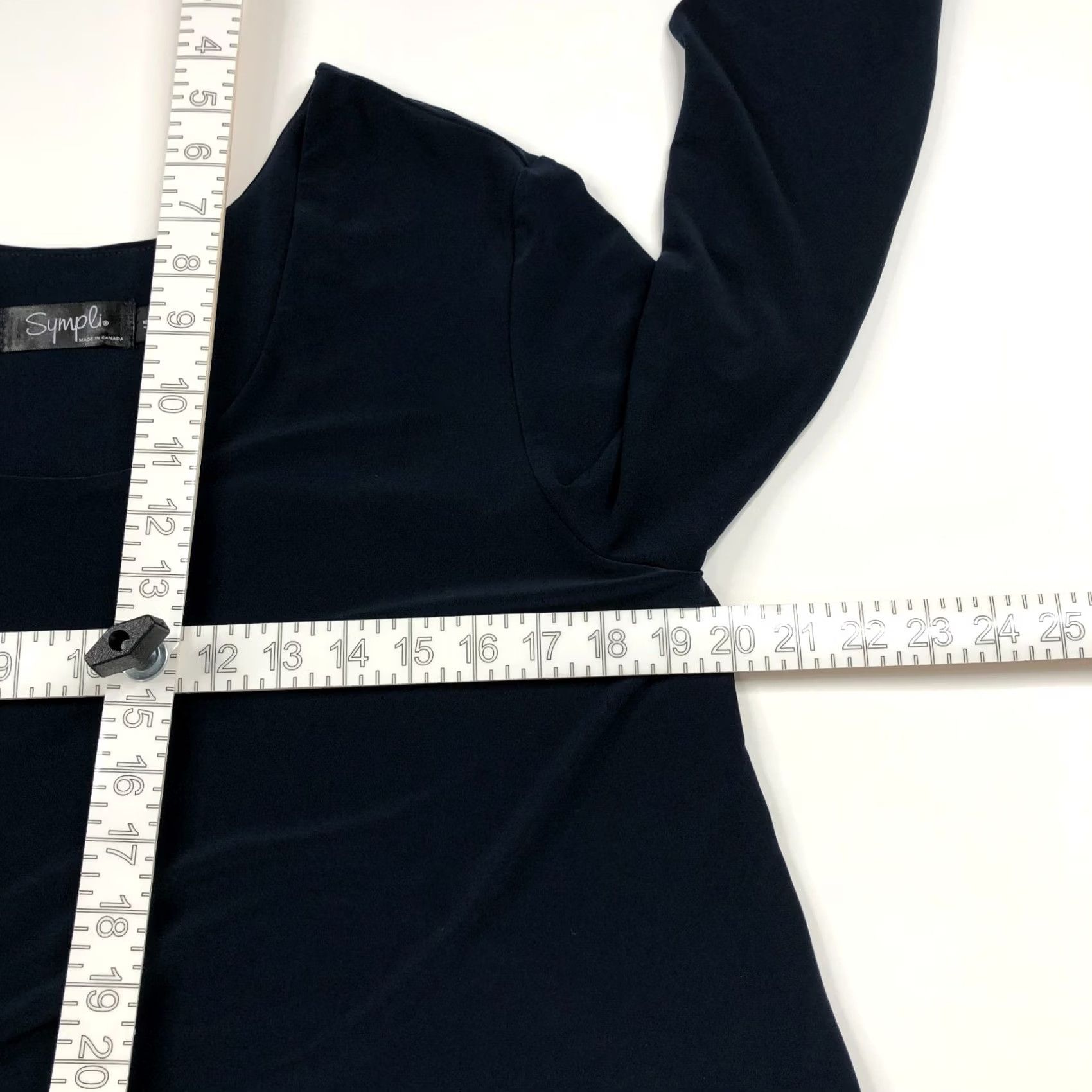 Vintage Sympli Womens Pullover Top Blouse Navy Blue Size 14 Layered Size XL / US 12-14 / IT 48-50 - 6 Thumbnail
