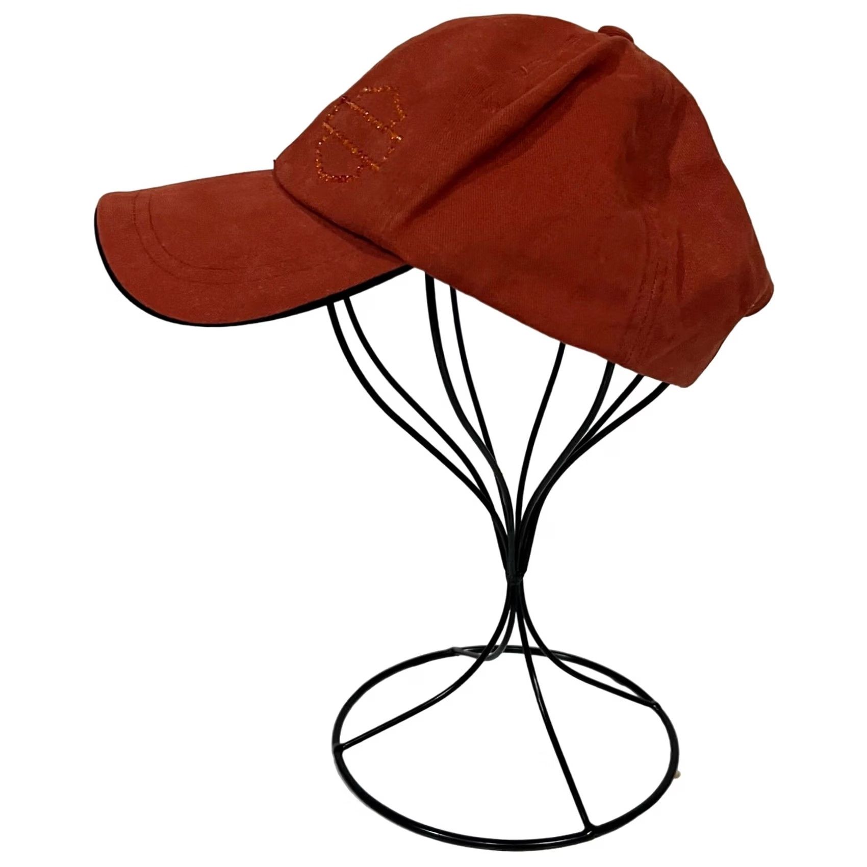 Harley Davidson VINTAGE Harley Davidson Hat Women’s Embellished Orange Bar Shield Rhinestone Baseball Cap Adjustable Orange Womens Logo Rhinestone Cap Size ONE SIZE - 5 Thumbnail
