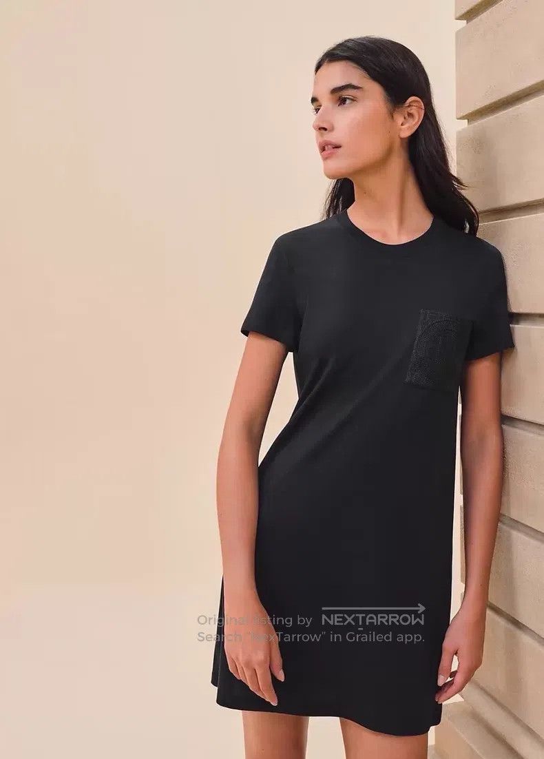 Hermes Hermes Straight-line embroidered short-sleeved dress Size XXS / US 00 / IT 34 - 6 Thumbnail