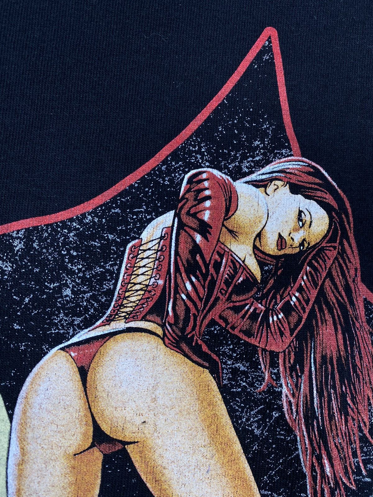 Hot Model Sex Vintage Y2K Tits BDSM Porn Sex Poker Hot Girl All in Tee Size US M / EU 48-50 / 2 - 10 Thumbnail