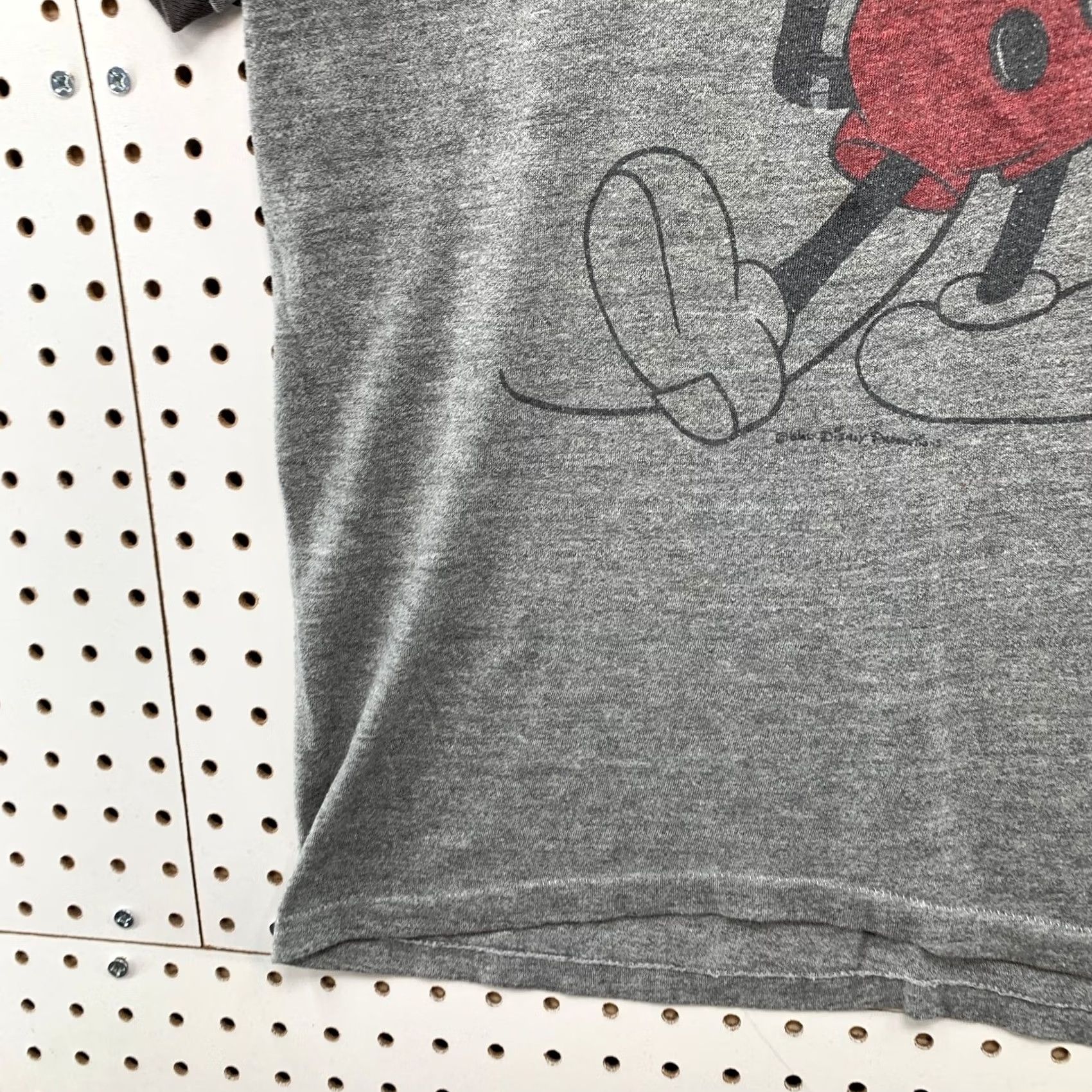 Disney Disney Vintage 80s Mickey Mouse Shirt Mens M Gray Ringer Faded Distressed Shirt Size US M / EU 48-50 / 2 - 7 Thumbnail