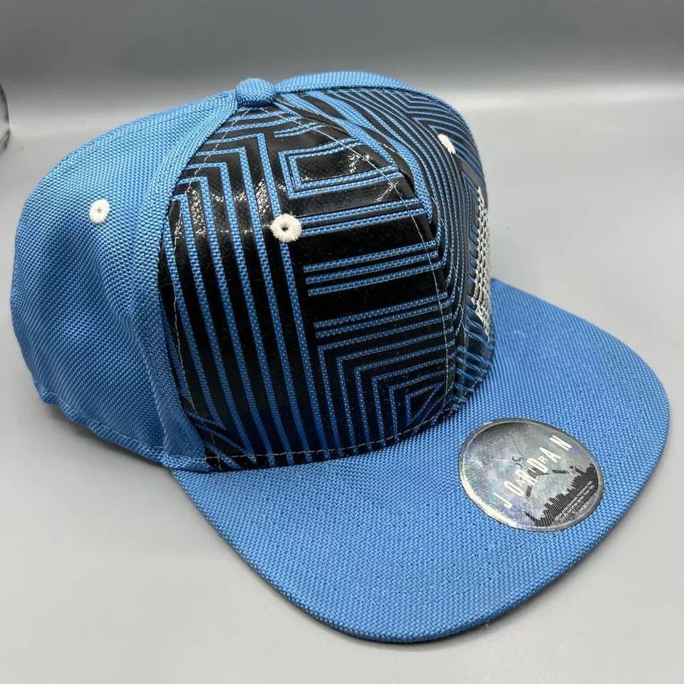 Jordan Brand Air Jordan Hat Men Blue Black Lines Jumpman Snap Back Cap Size ONE SIZE - 3 Thumbnail