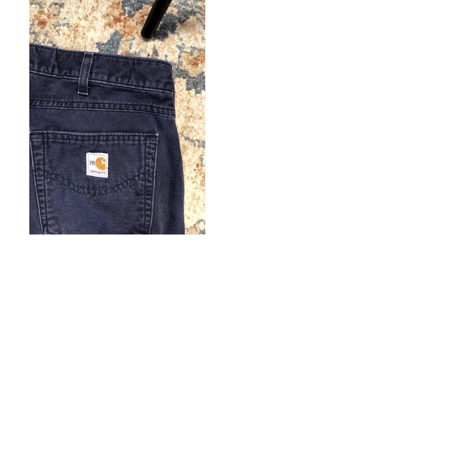 Carhartt Carhartt FR Original Fit Mens 38x32 Blue Denim Carpenter Flame-Resistant Pants blue jeans workwear pants Size US 38 / EU 54 - 9 Thumbnail