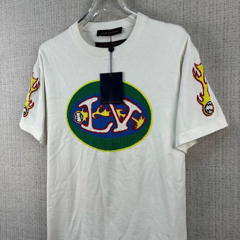 Louis Vuitton Louis Vuitton SS23 Letter Logo Applique Crew Neck Knit Sho Size US L / EU 52-54 / 3 - 2 Thumbnail