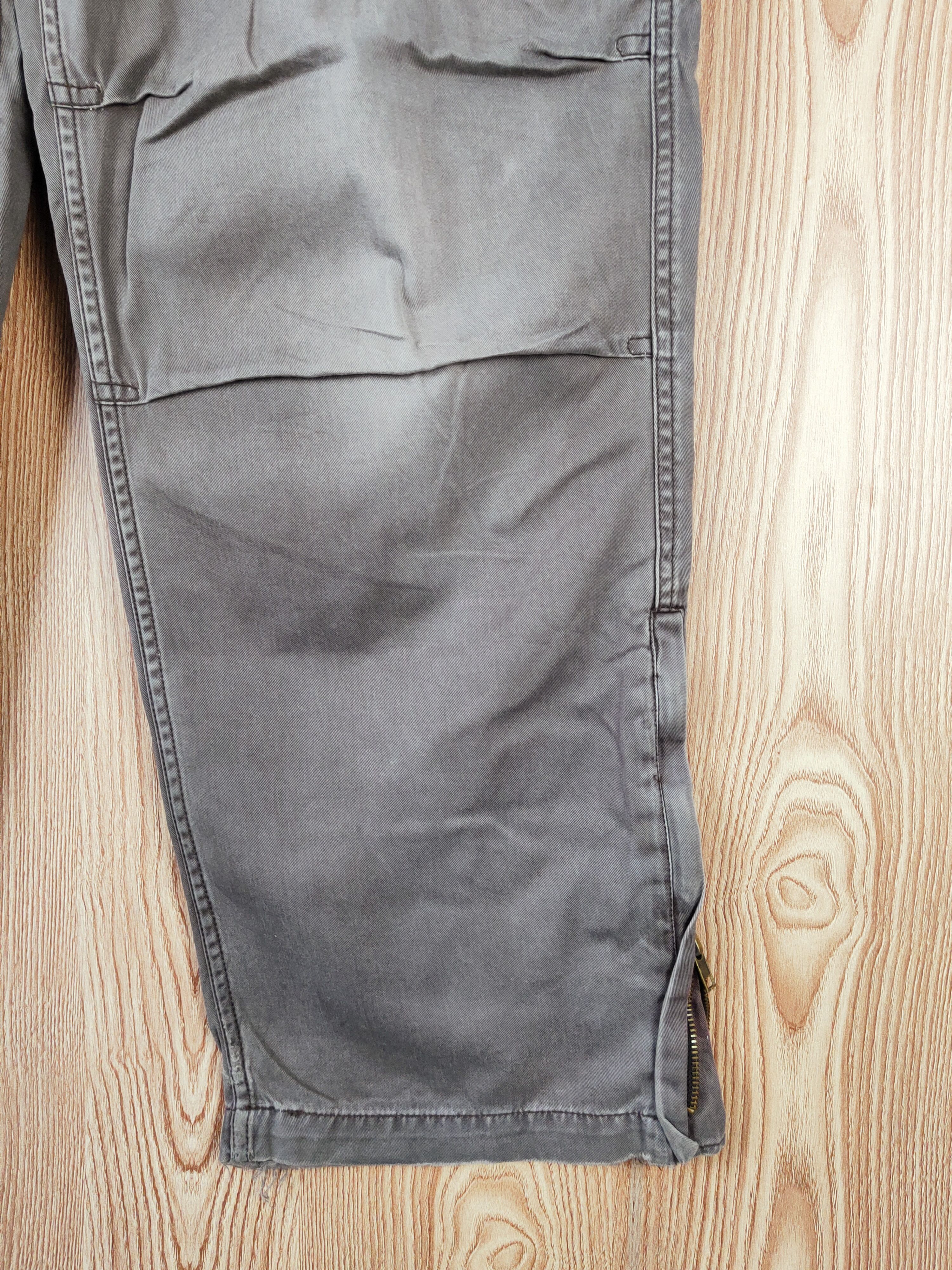 Japanese Brand Plusmore Dark Brown Faded Multipocket Cargo Pants #w444 Size US 33 - 7 Thumbnail