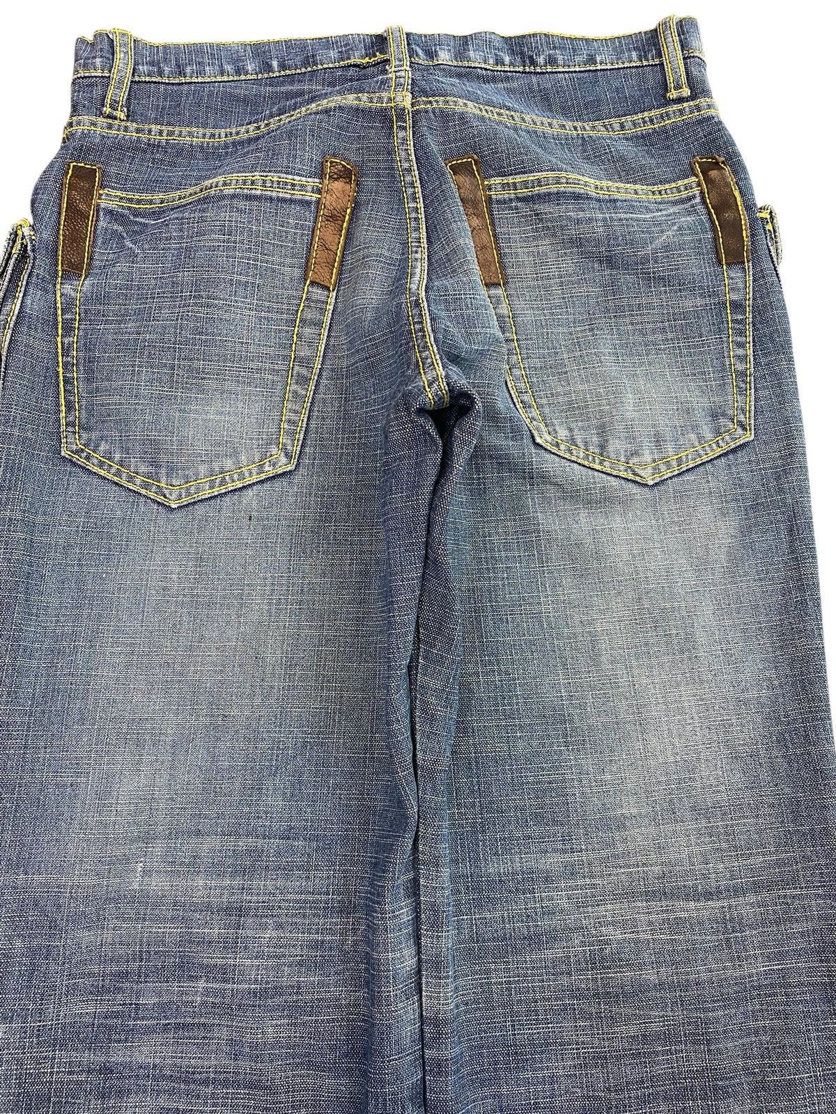 Japanese Brand Monsteat Distressed Flap Pocket Blue Jeans Size US 31 - 4 Thumbnail