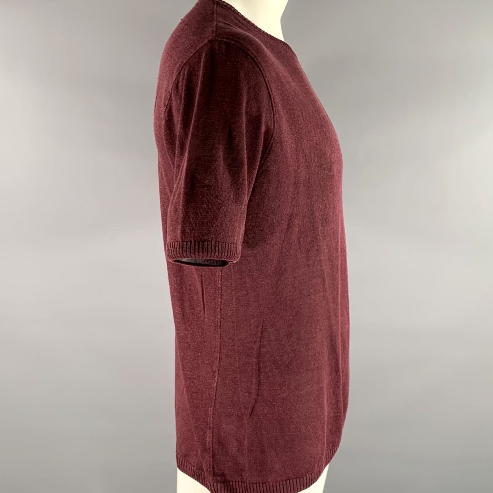 GRP GRP Size L Burgundy Knit Linen Shirt Size US L / EU 52-54 / 3 - 3 Thumbnail