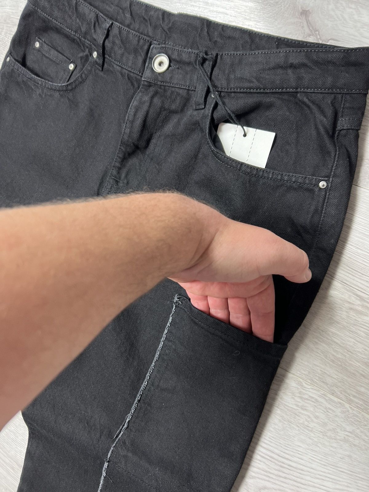 Other Y2K Style Ola Kala Patched Black Denim Pants Stretch Jeans Size US 32 / EU 48 - 8 Thumbnail