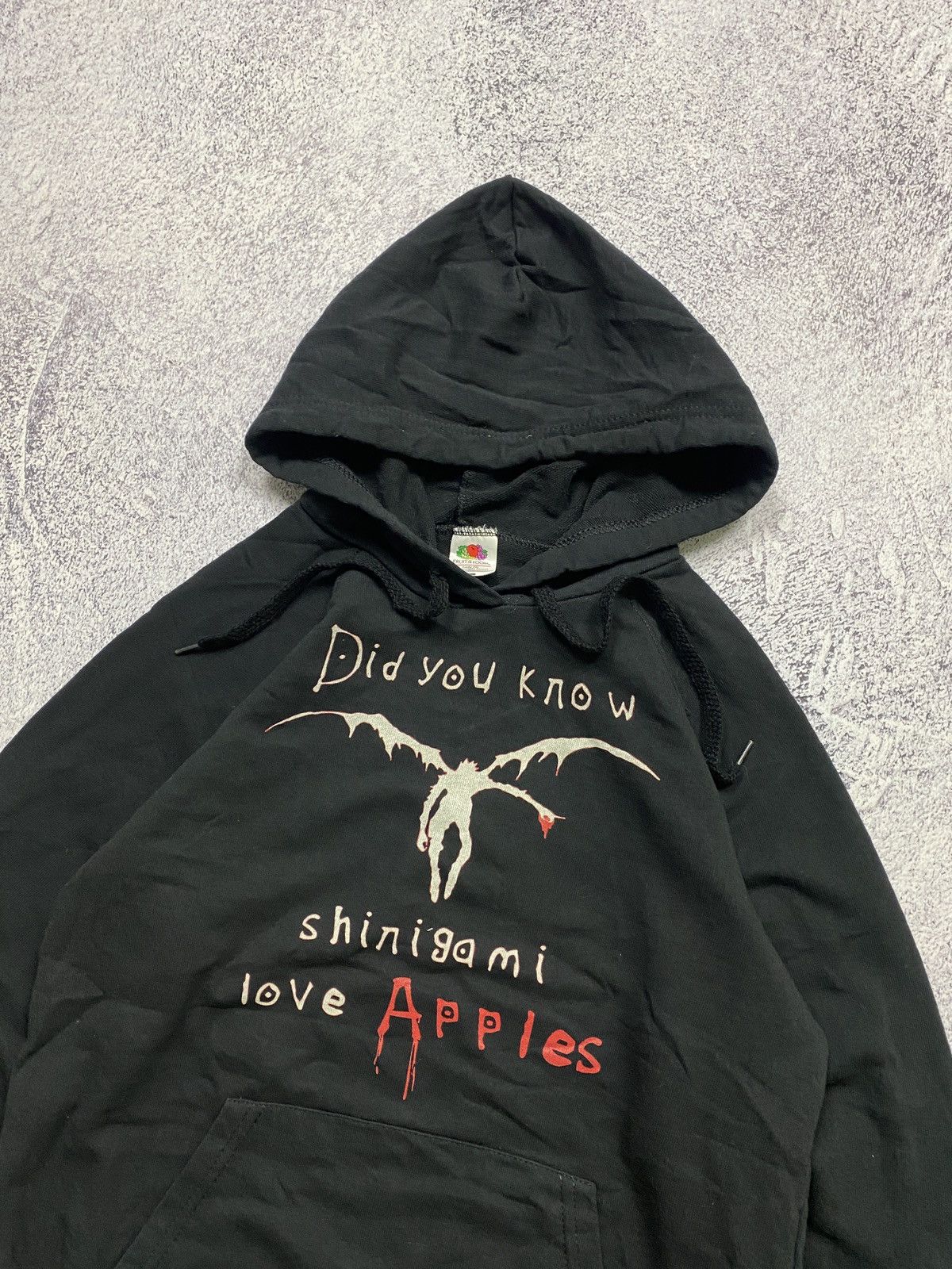 Anime × Japanese Brand Death Note Anime «Did You Know Shinigami Love Apples” Hoodie Size US S / EU 44-46 / 1 - 3 Thumbnail