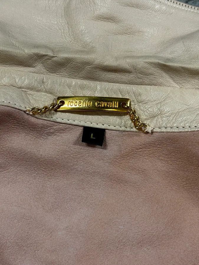 Roberto Cavalli AW2001 Roberto Cavalli Cowboy beige Leather Jacket Size XS / US 0-2 / IT 36-38 - 8 Thumbnail