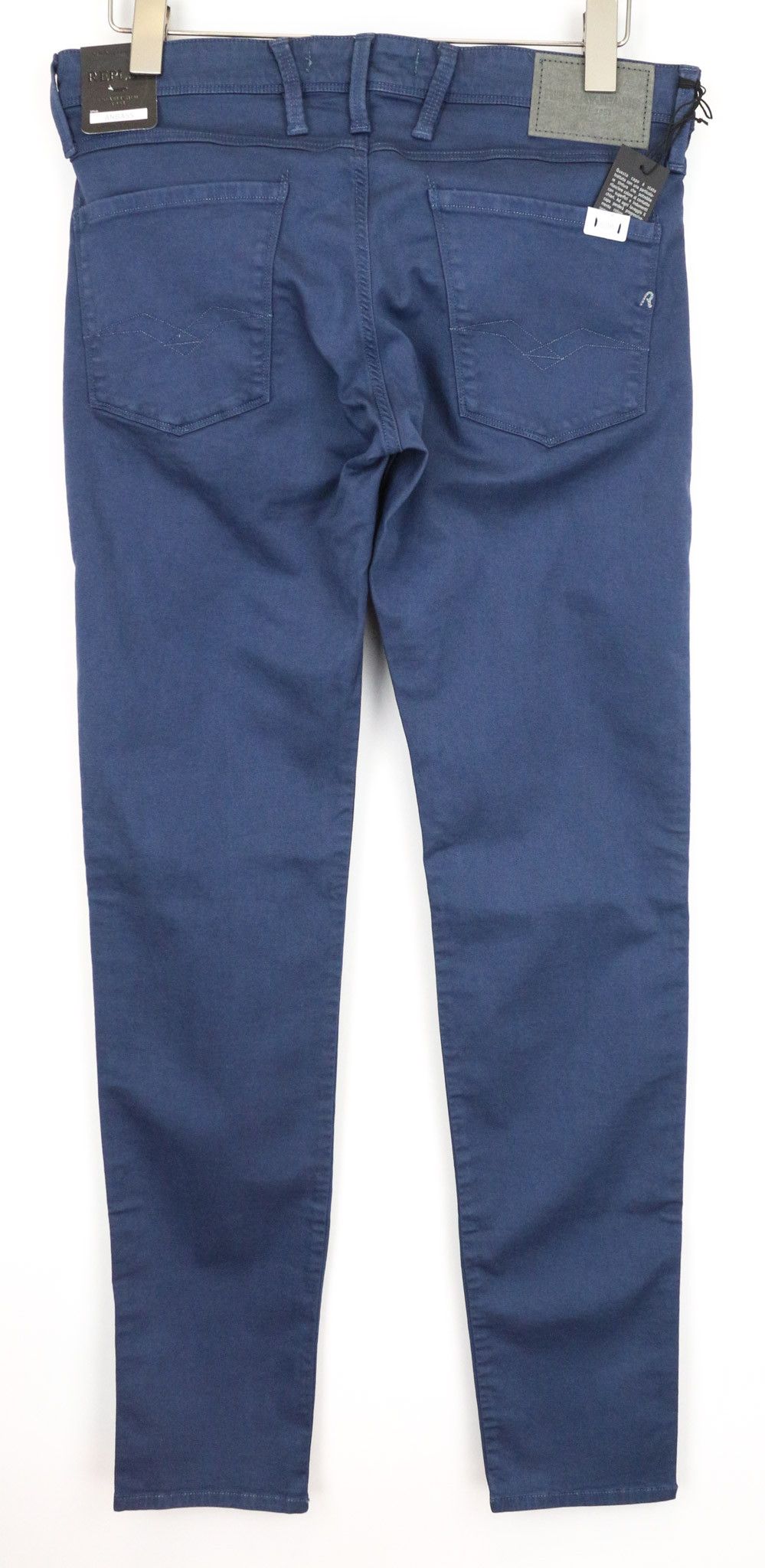Replay ANBASS W30/L34 Slim Fit Blue Cotton Stretch Trousers 75375 Size US 30 / EU 46 - 2 Thumbnail