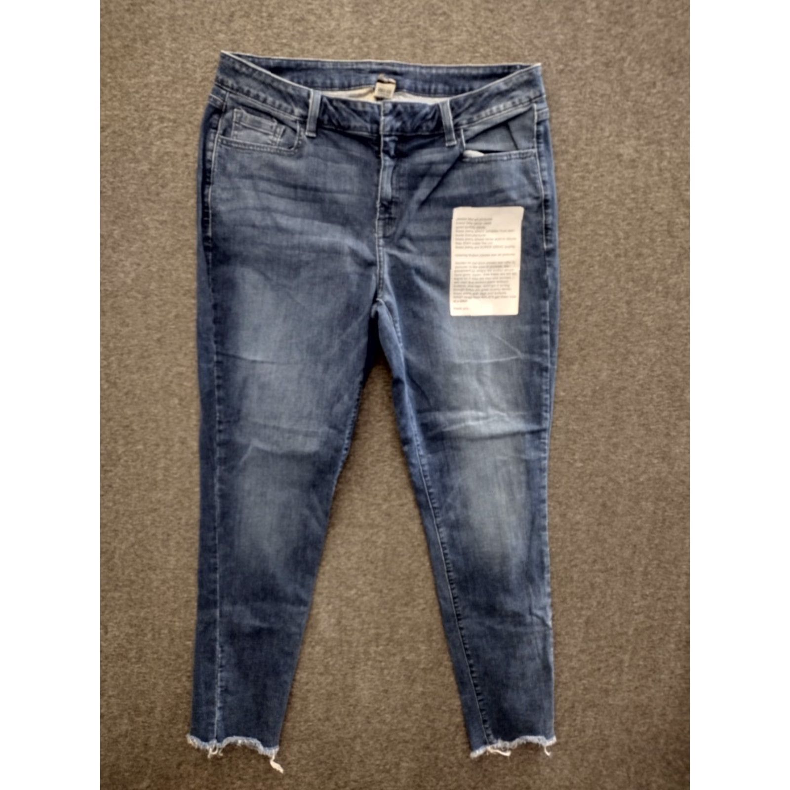Vintage Unbranded Women's Jeans Cropped Stretch Blue Cotton Blend Size 16R Size 38" / US 16 / IT 52 - 2 Thumbnail